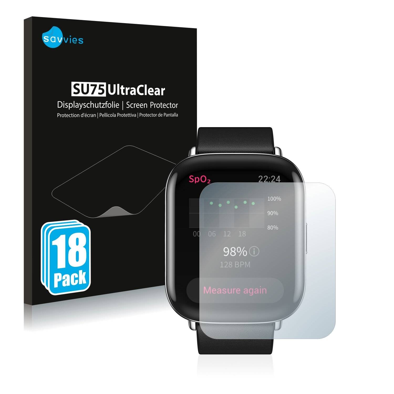 18x Savvies SU75 Displayschutzfolie für Zepp E