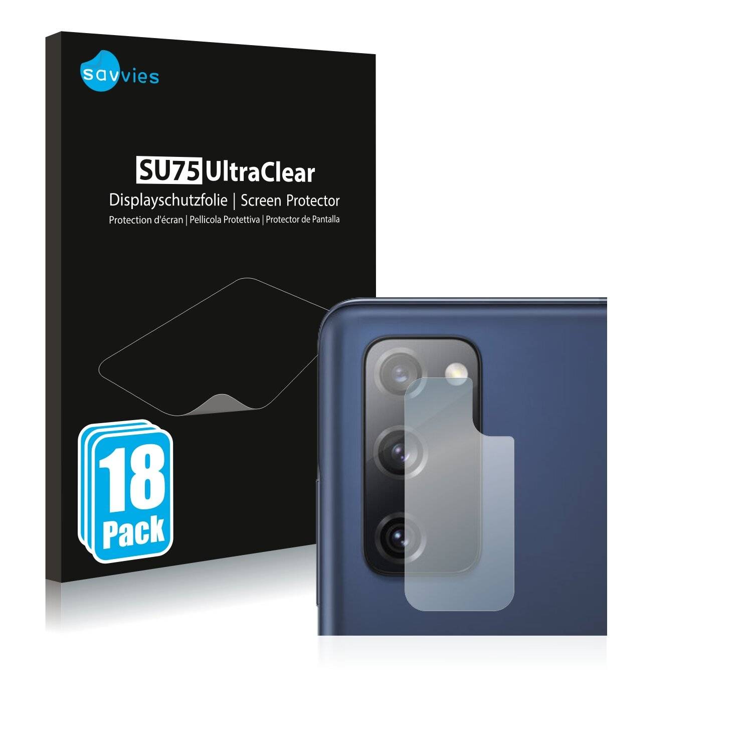 18x Savvies SU75 Displayschutzfolie für Samsung Galaxy S20 FE (NUR