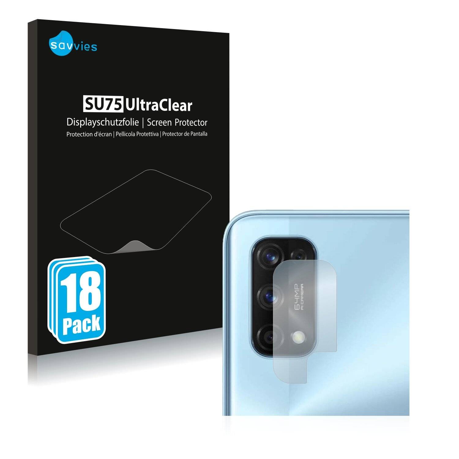 18x Savvies SU75 Displayschutzfolie für Realme 7 Pro (NUR