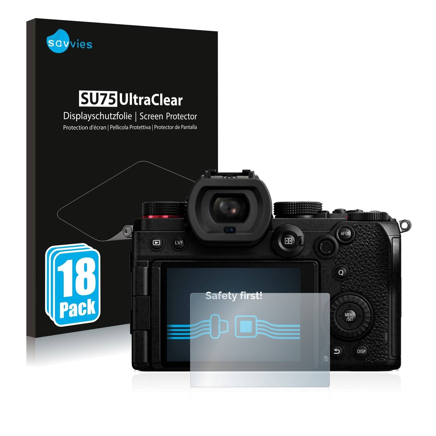 18x Savvies SU75 Displayschutzfolie für Panasonic Lumix