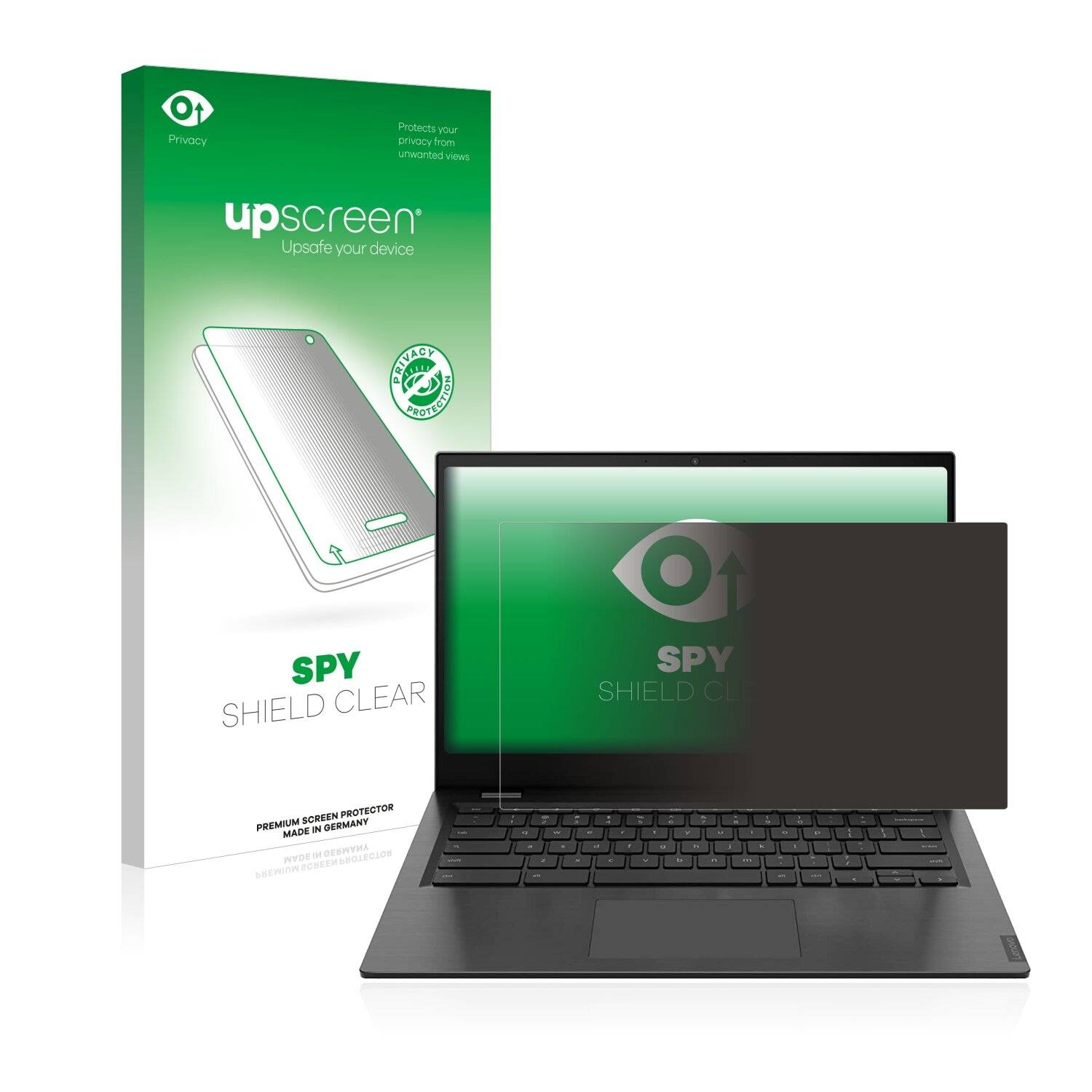 upscreen Spy Shield Clear Premium Blickschutzfolie für Lenovo Chromebook