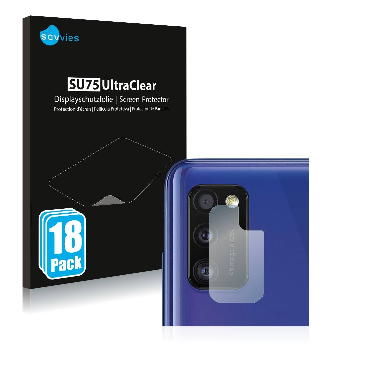 18x Savvies SU75 Displayschutzfolie für Samsung Galaxy A41 (NUR