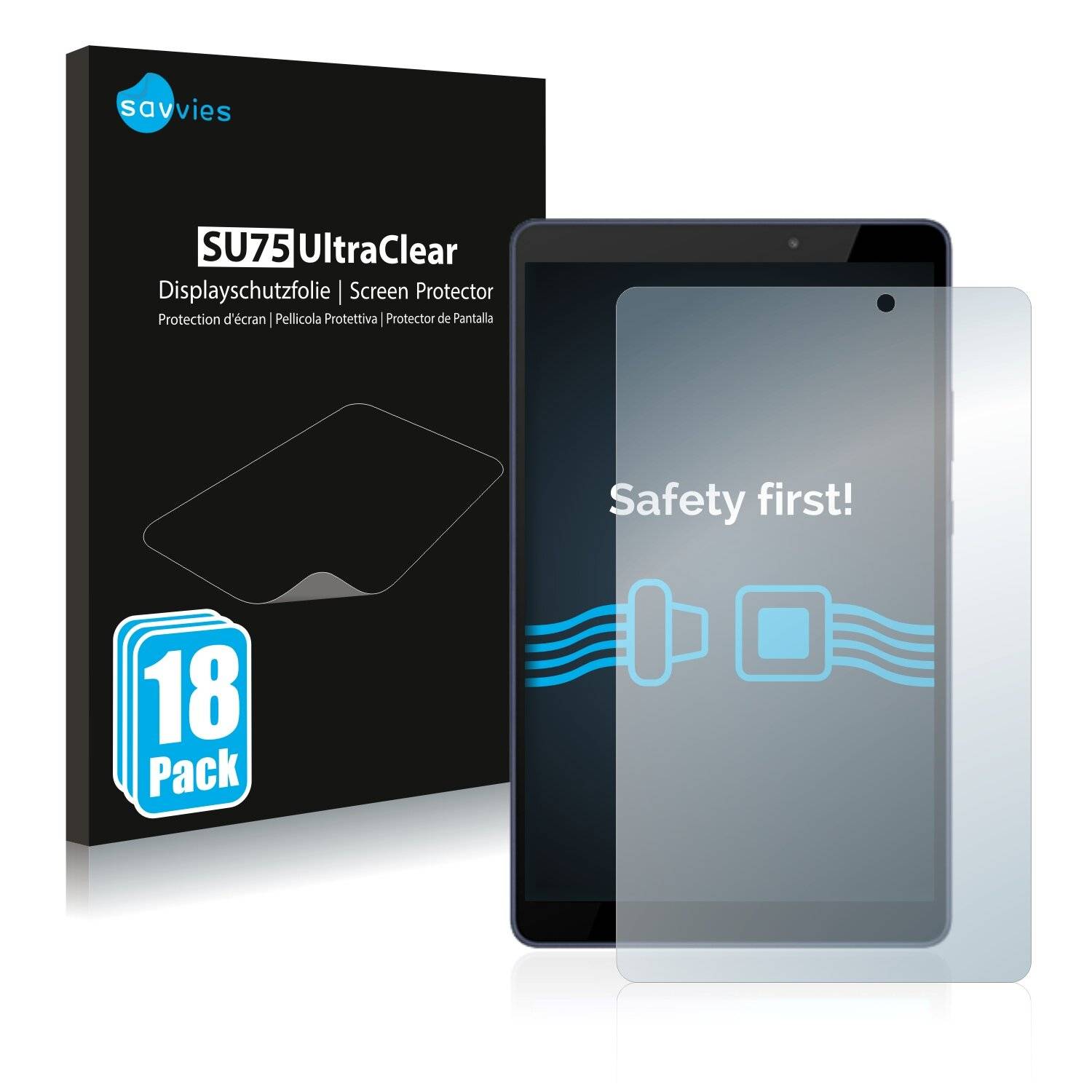 18x Savvies SU75 Displayschutzfolie für Huawei MatePad
