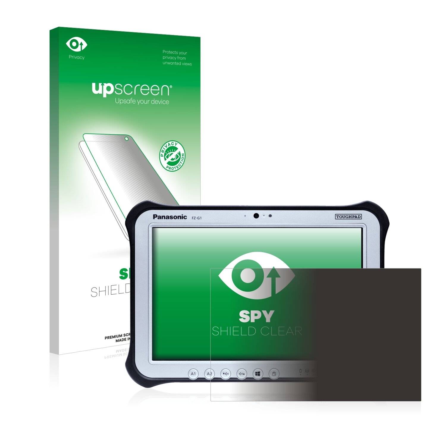 upscreen Spy Shield Clear Premium Blickschutzfolie für Panasonic Toughbook