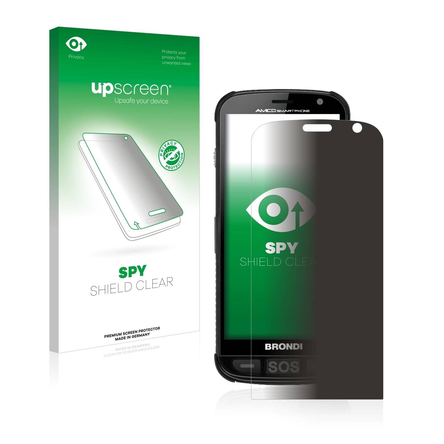 upscreen Spy Shield Clear Premium Blickschutzfolie für Brondi
