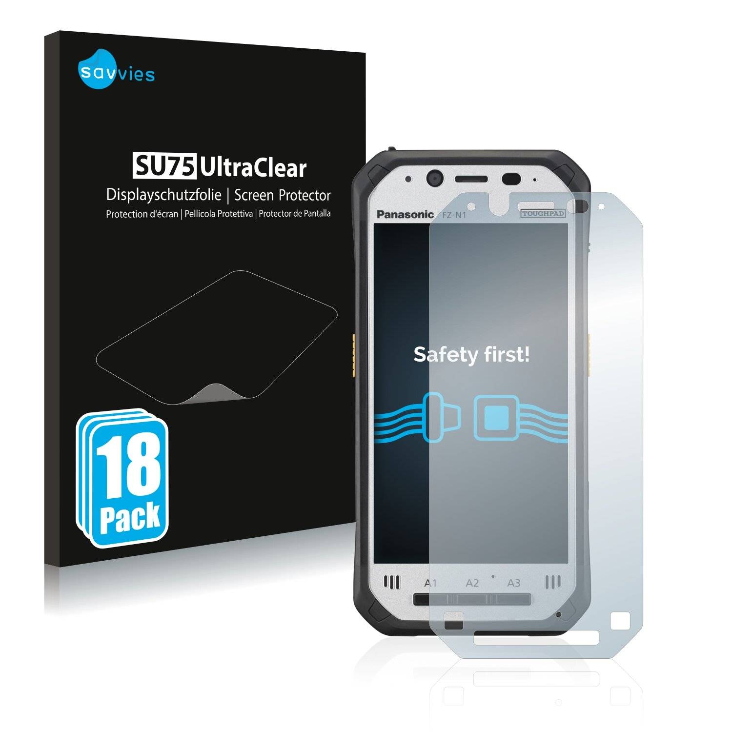 18x Savvies SU75 Displayschutzfolie für Panasonic Toughbook