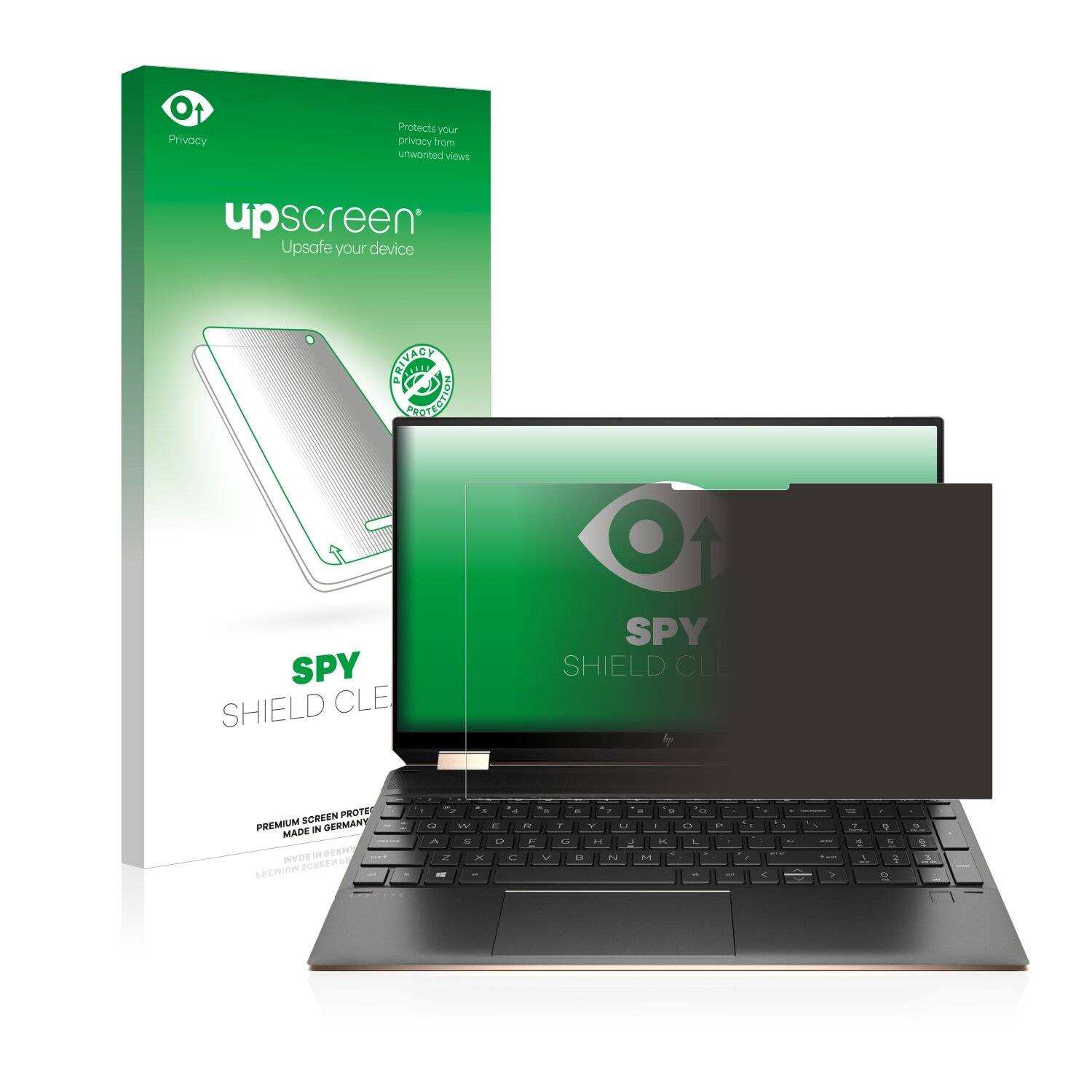 upscreen Spy Shield Clear Premium Blickschutzfolie für HP Spectre x360