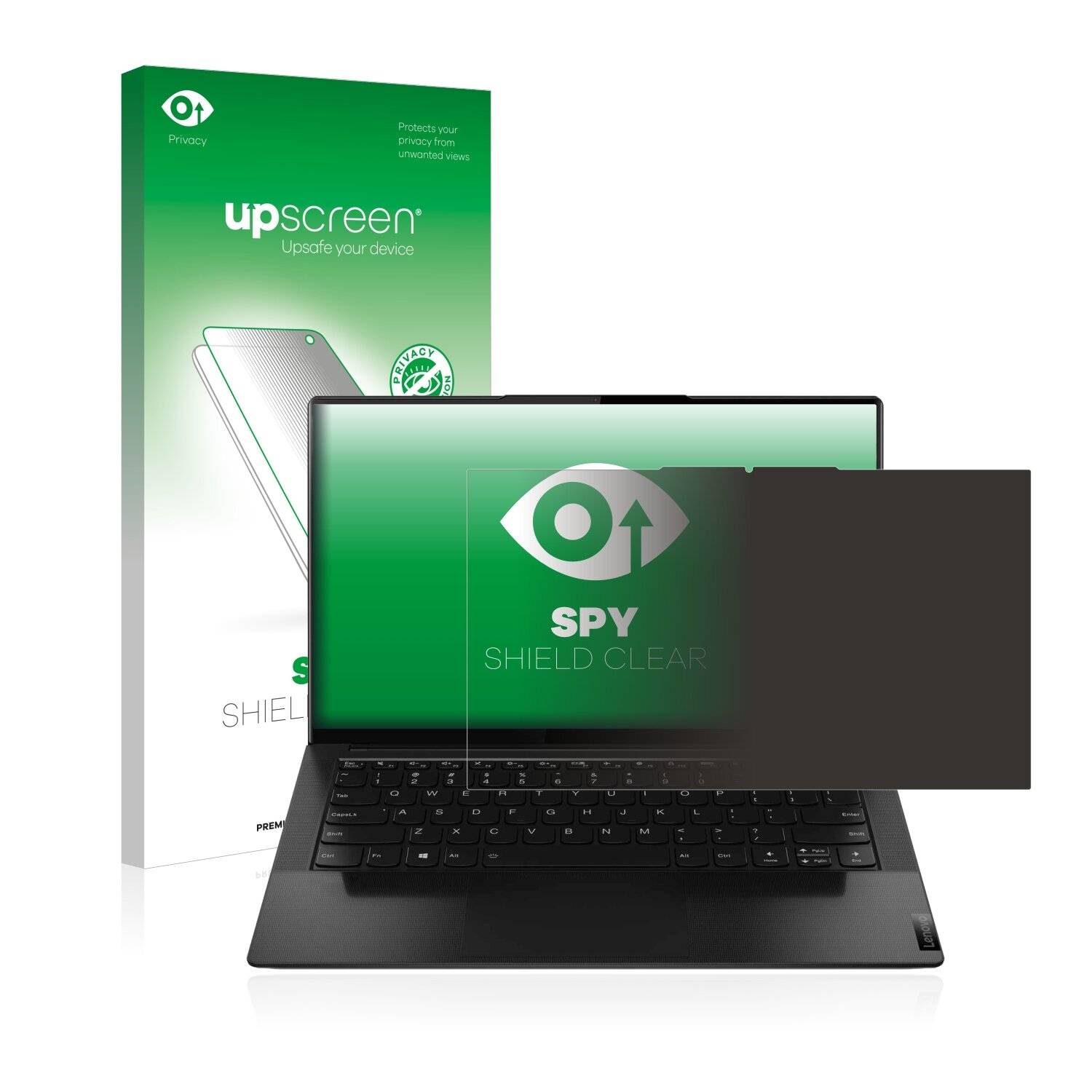 upscreen Spy Shield Clear Premium Blickschutzfolie für Lenovo Yoga Slim 9i