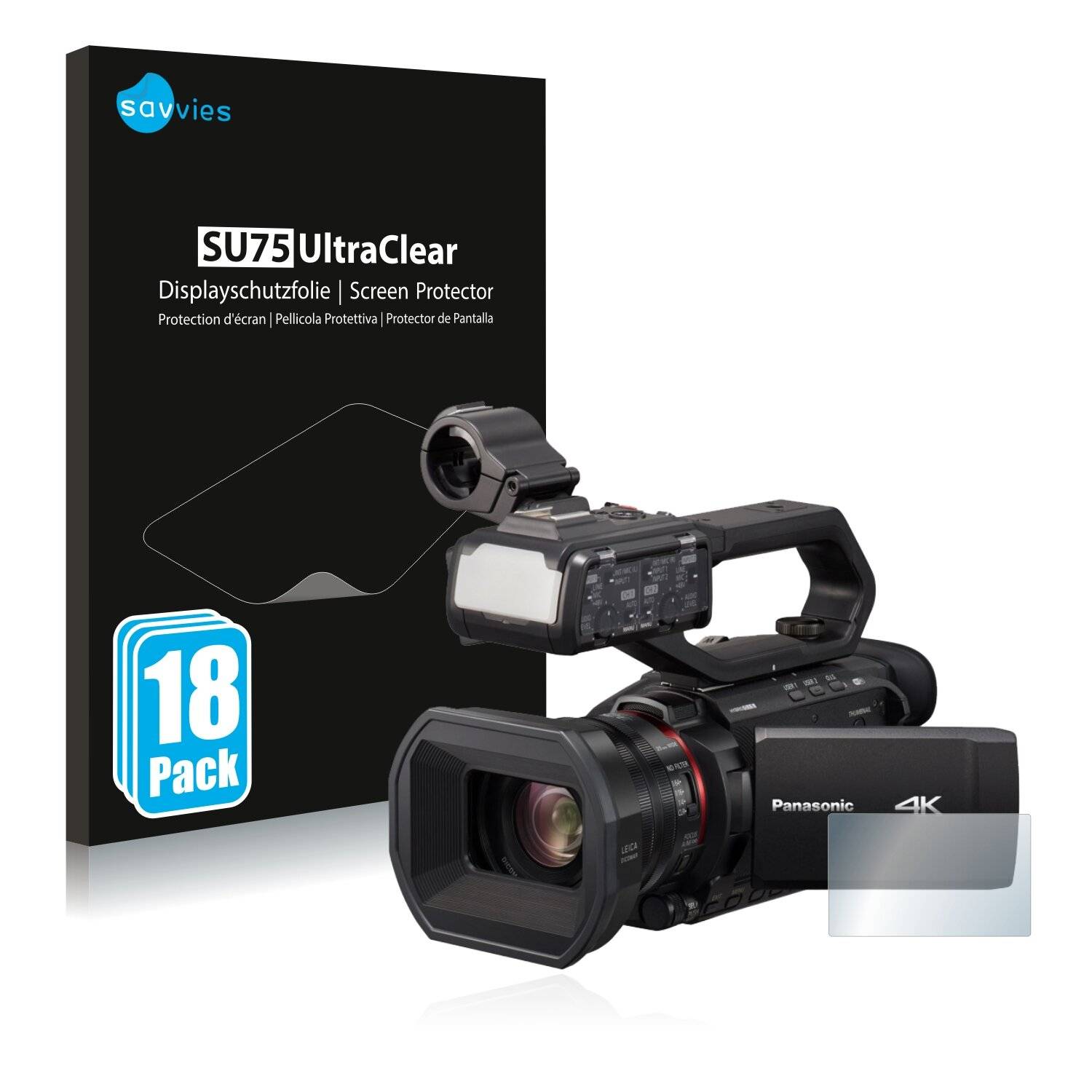 18x Savvies SU75 Displayschutzfolie für Panasonic
