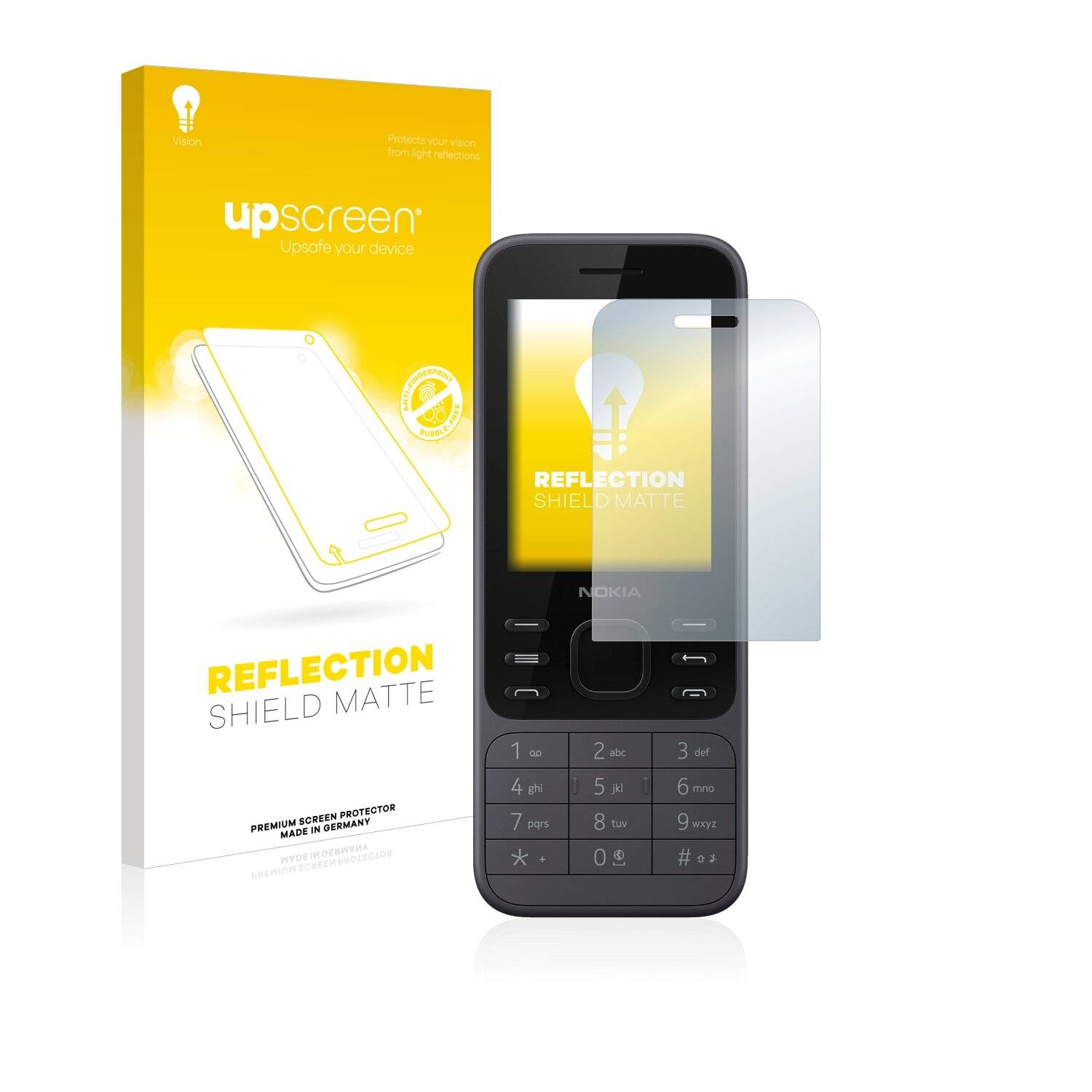 upscreen Reflection Shield Matte Premium Displayschutzfolie für Nokia 6300