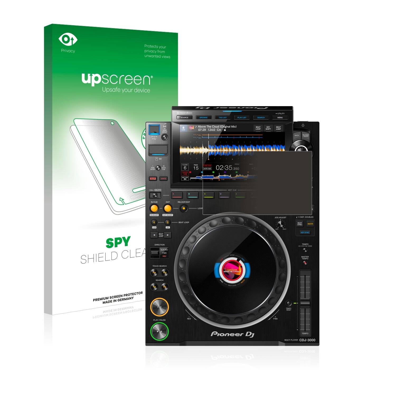 upscreen Spy Shield Clear Premium Blickschutzfolie für Pioneer CDJ