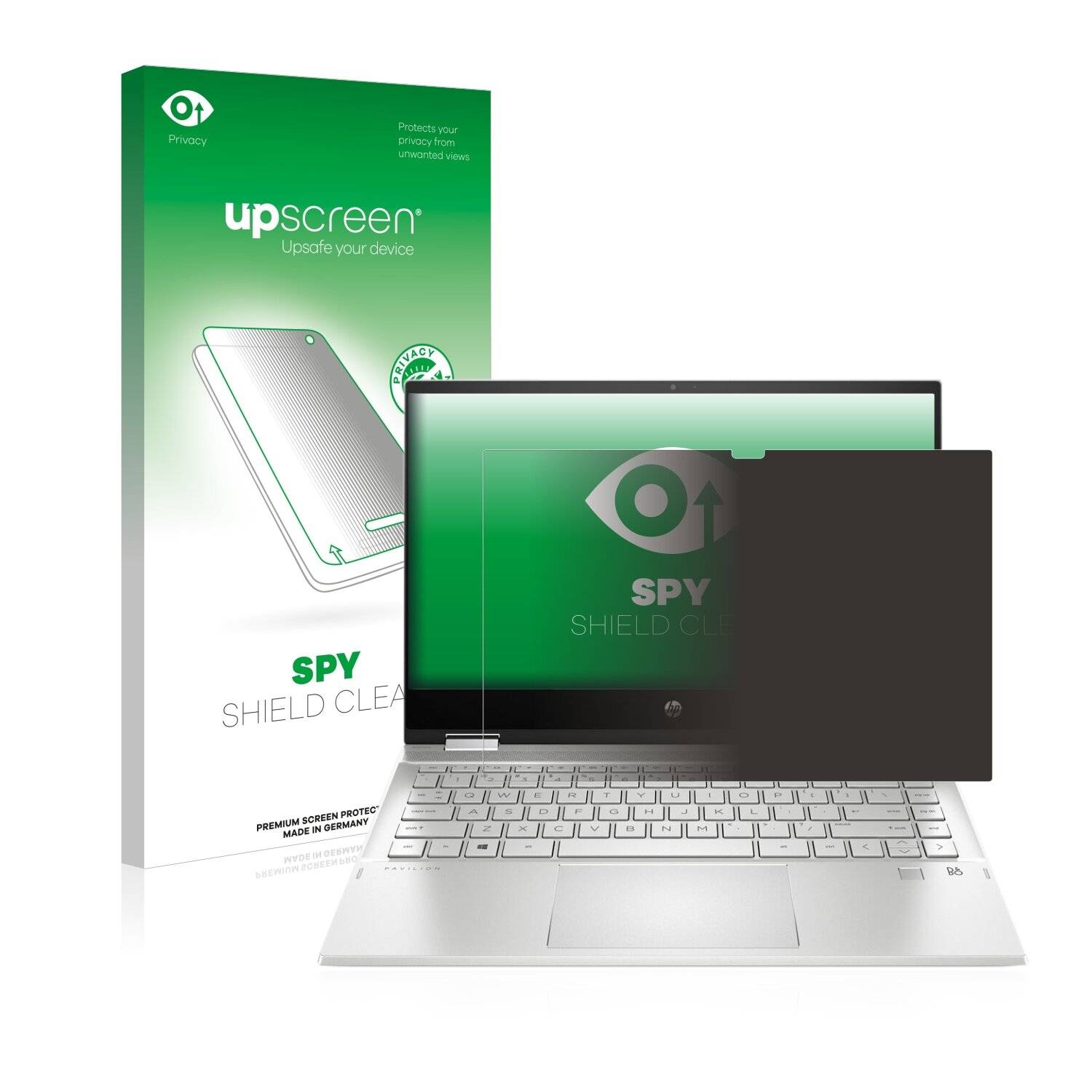 upscreen Spy Shield Clear Premium Blickschutzfolie für HP Pavilion x360