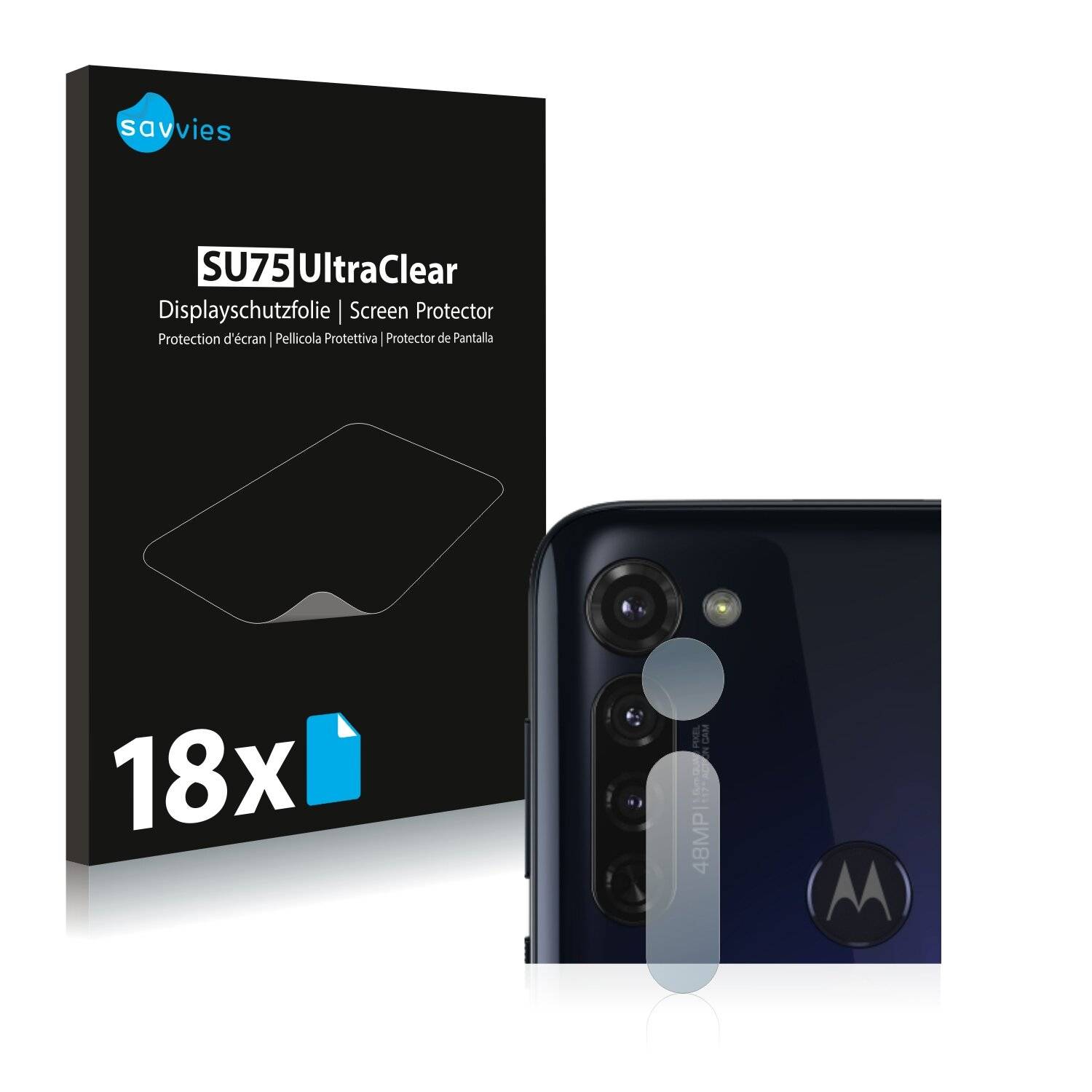 18x Savvies SU75 Displayschutzfolie für Motorola Moto G Stylus (NUR