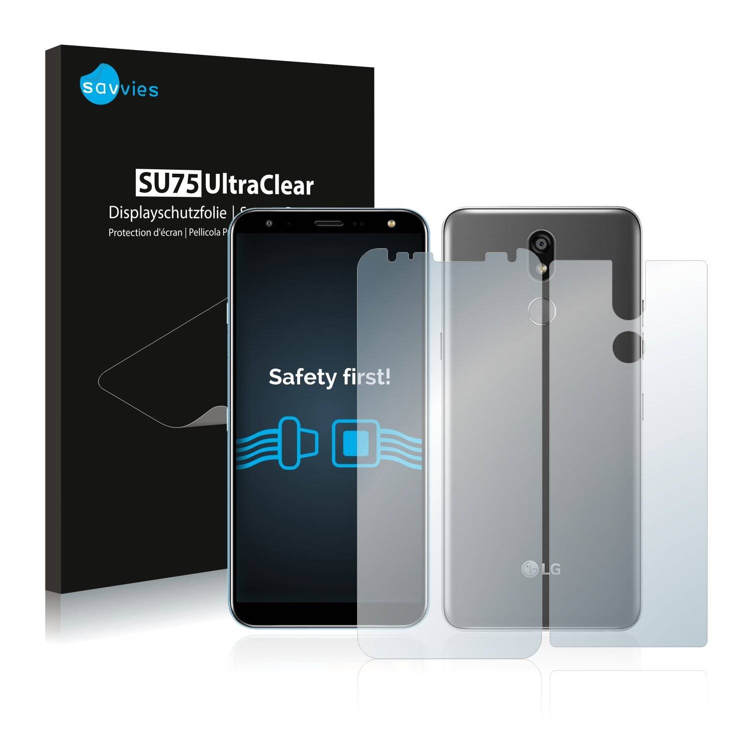 18x Savvies SU75 Displayschutzfolie für LG K40 (Vorder +