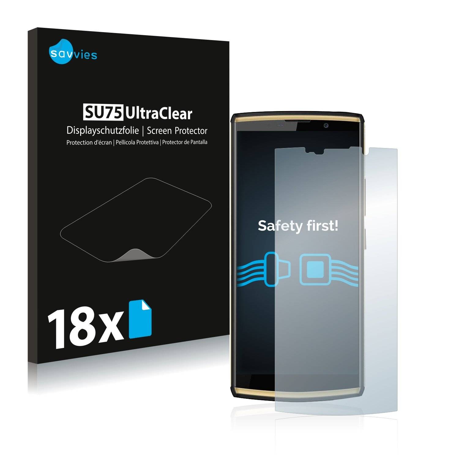 18x Savvies SU75 Displayschutzfolie für Oukitel K7