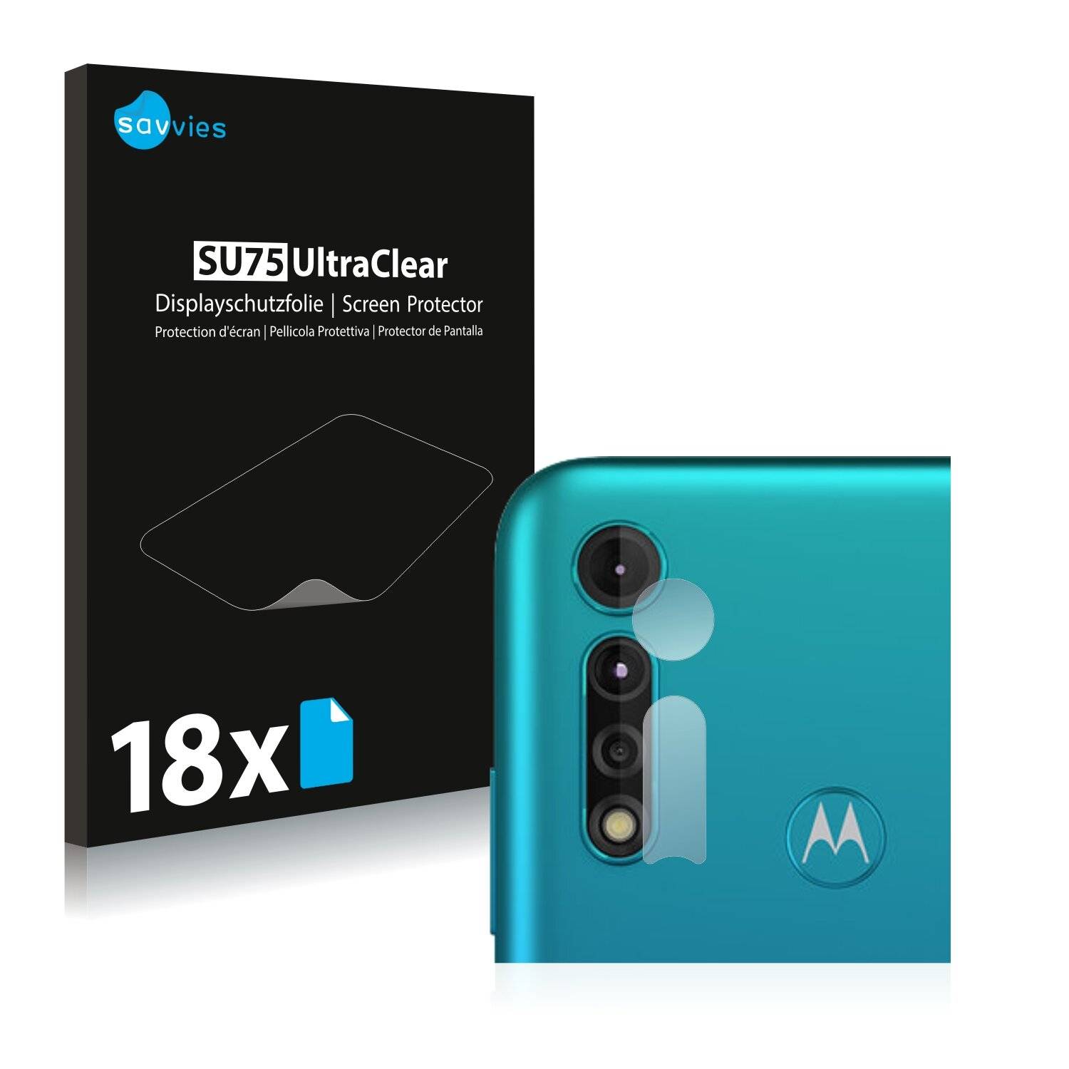 18x Savvies SU75 Displayschutzfolie für Motorola Moto G8 Power Lite (NUR