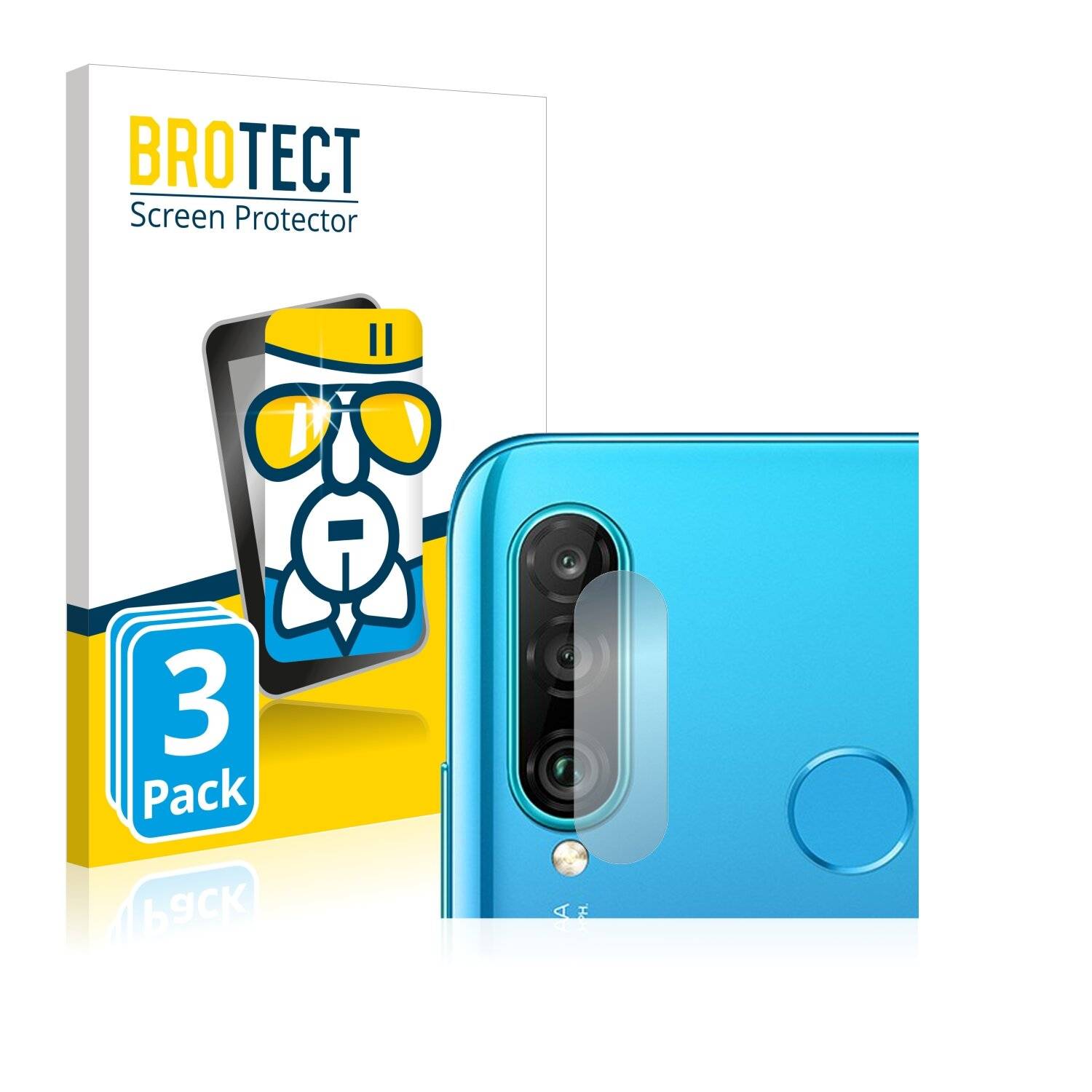 3x BROTECT AirGlass Schutzglas Folie für Huawei P30 lite New Edition (NUR