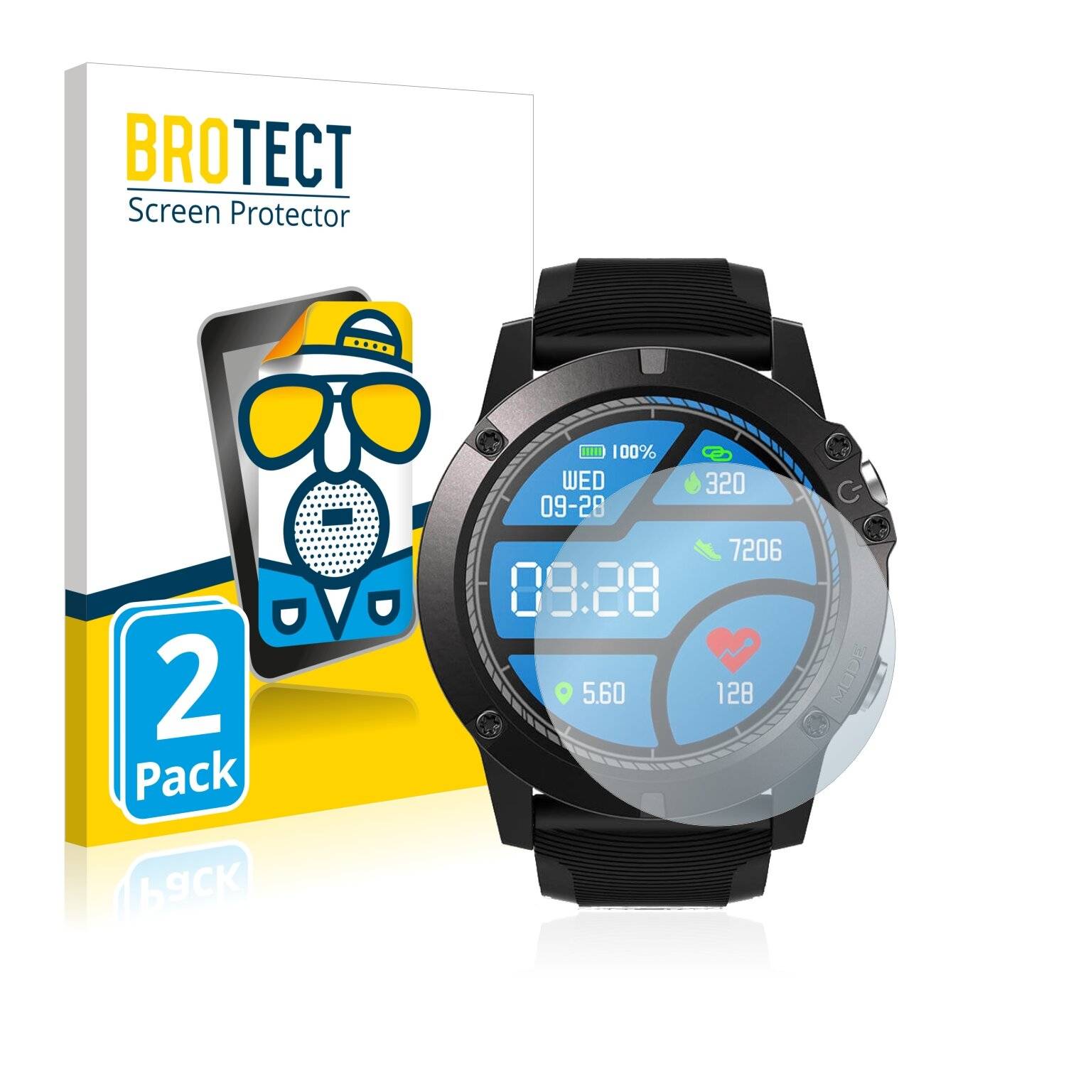 2x BROTECT Matte Displayschutzfolie für Zeblaze Vibe 3 Pro - Entspiegelt,