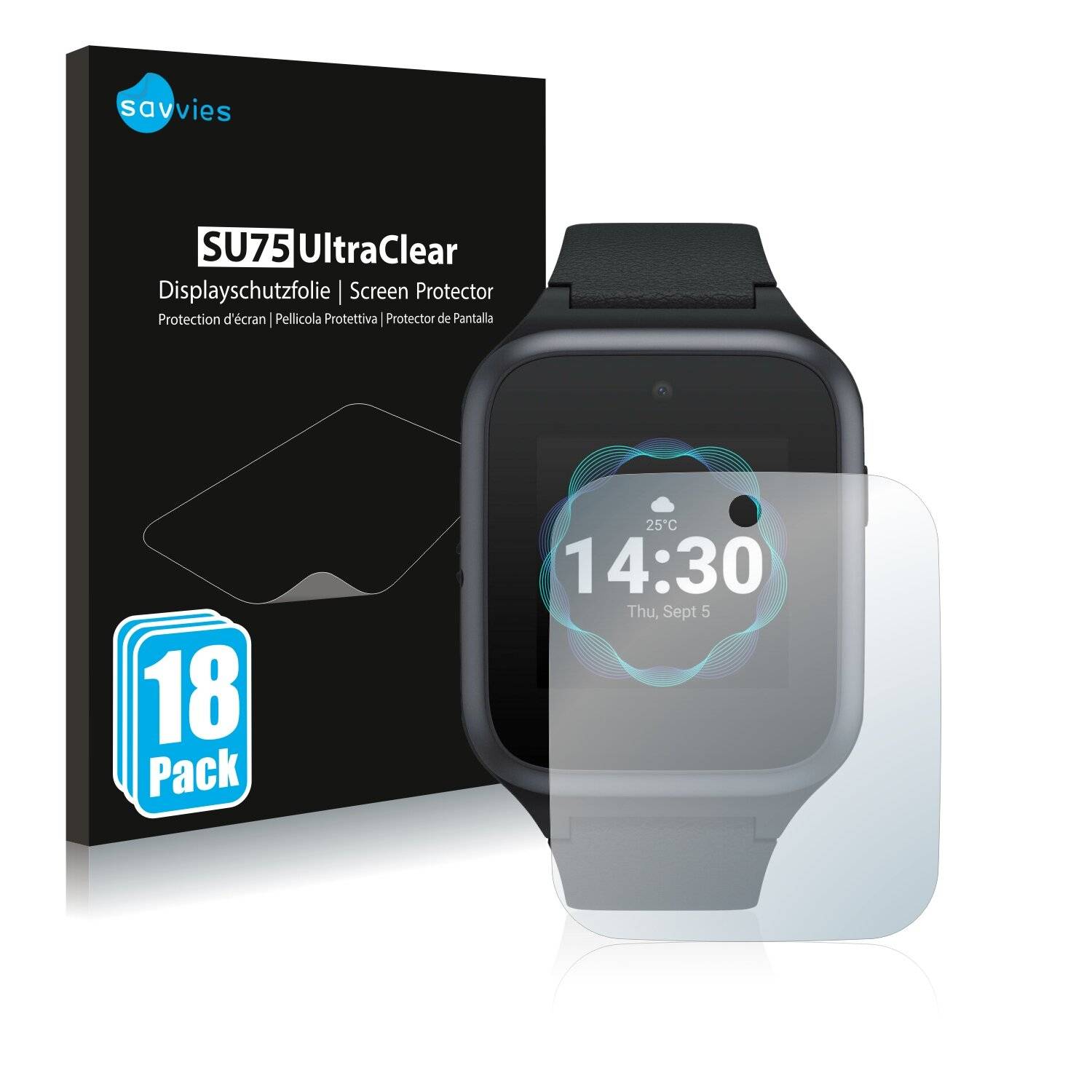18x Savvies SU75 Displayschutzfolie für TCL Movetime FamilyWatch Senior