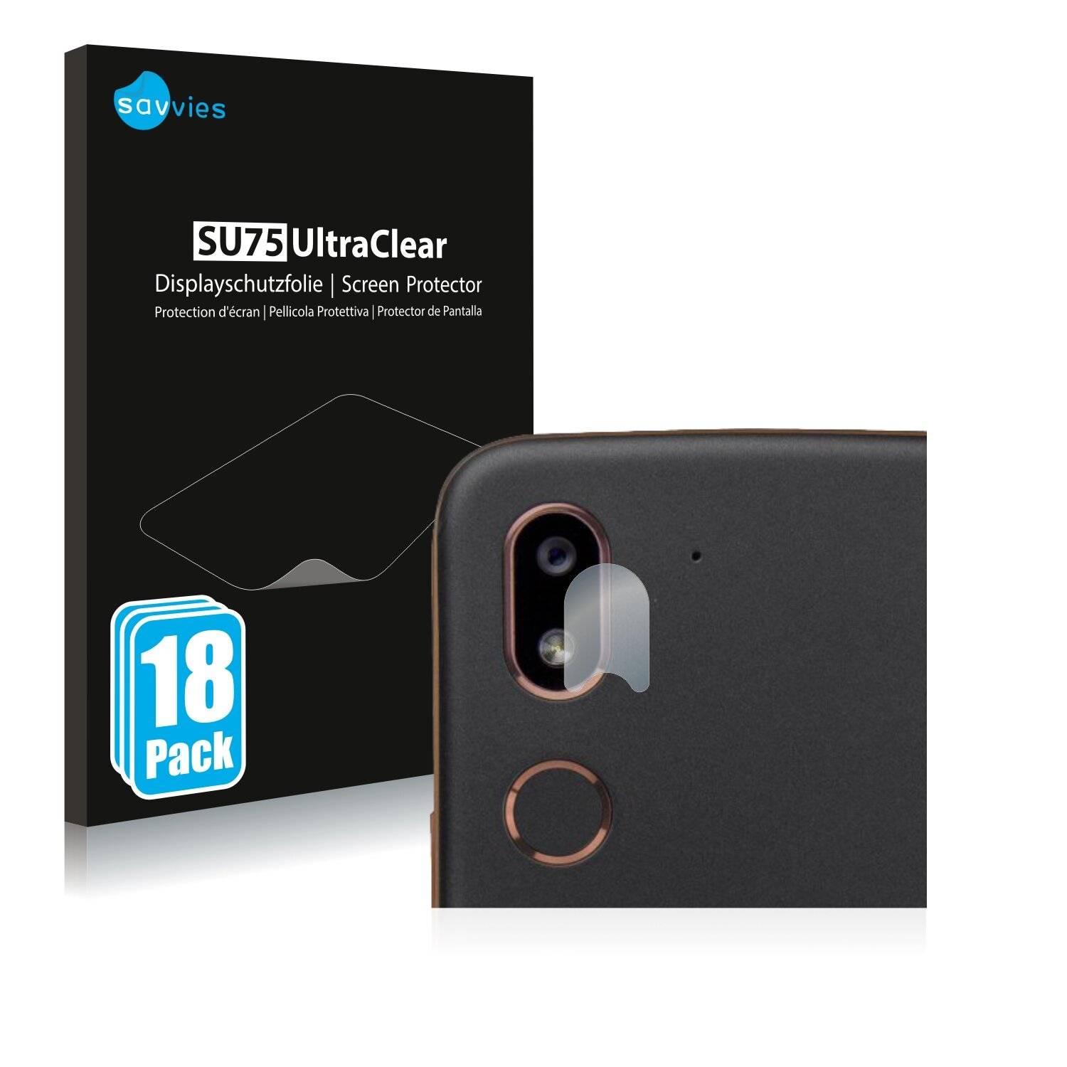 18x Savvies SU75 Displayschutzfolie für Doro 8080 (NUR