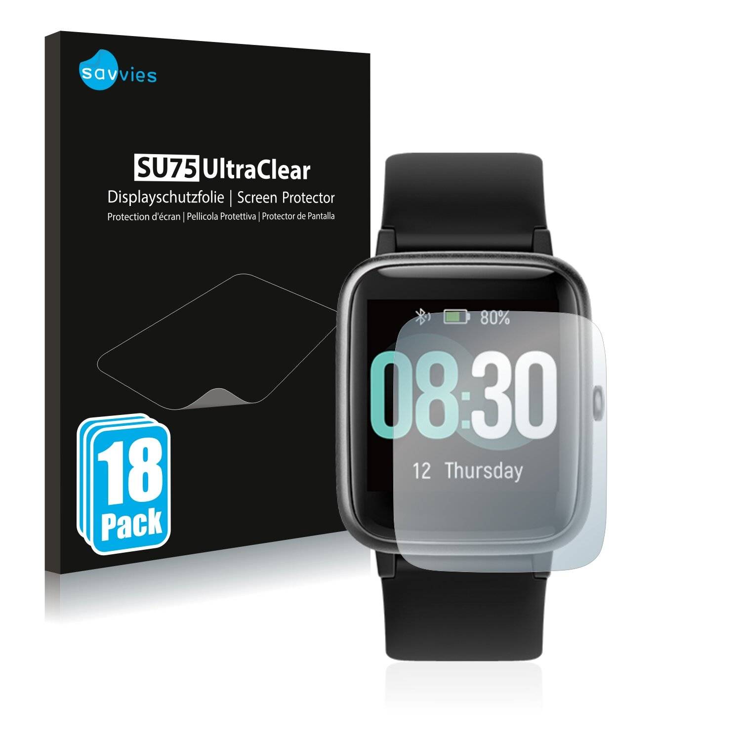 18x Savvies SU75 Displayschutzfolie für Putare