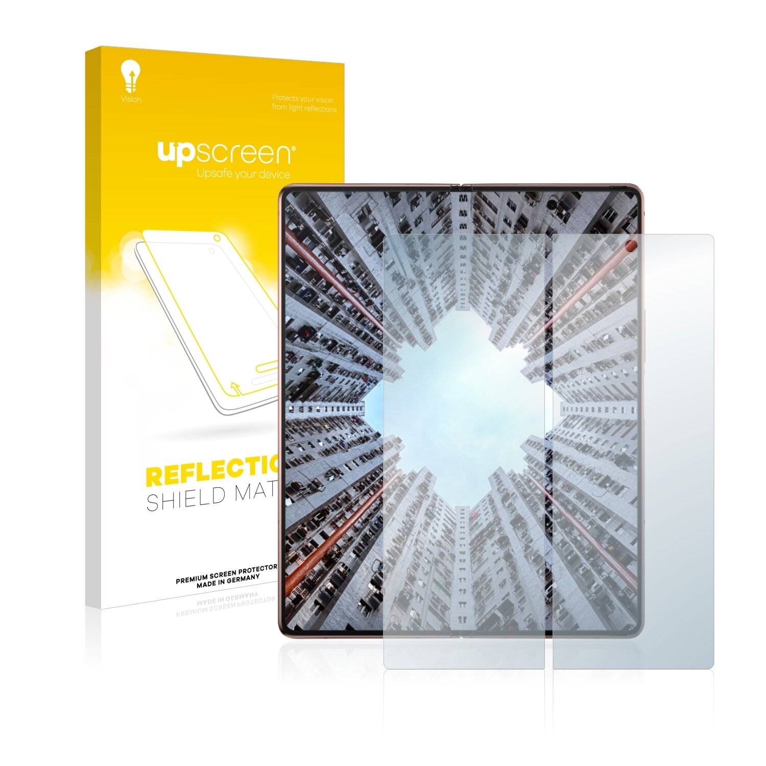 upscreen Reflection Shield Matte Premium Displayschutzfolie für Samsung Galaxy Z Fold 2 5G