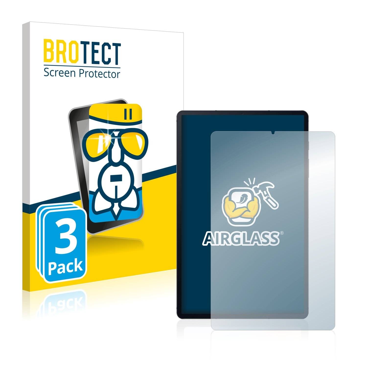 3x BROTECT AirGlass Schutzglas Folie für Samsung Galaxy Tab S6 Lite WiFi