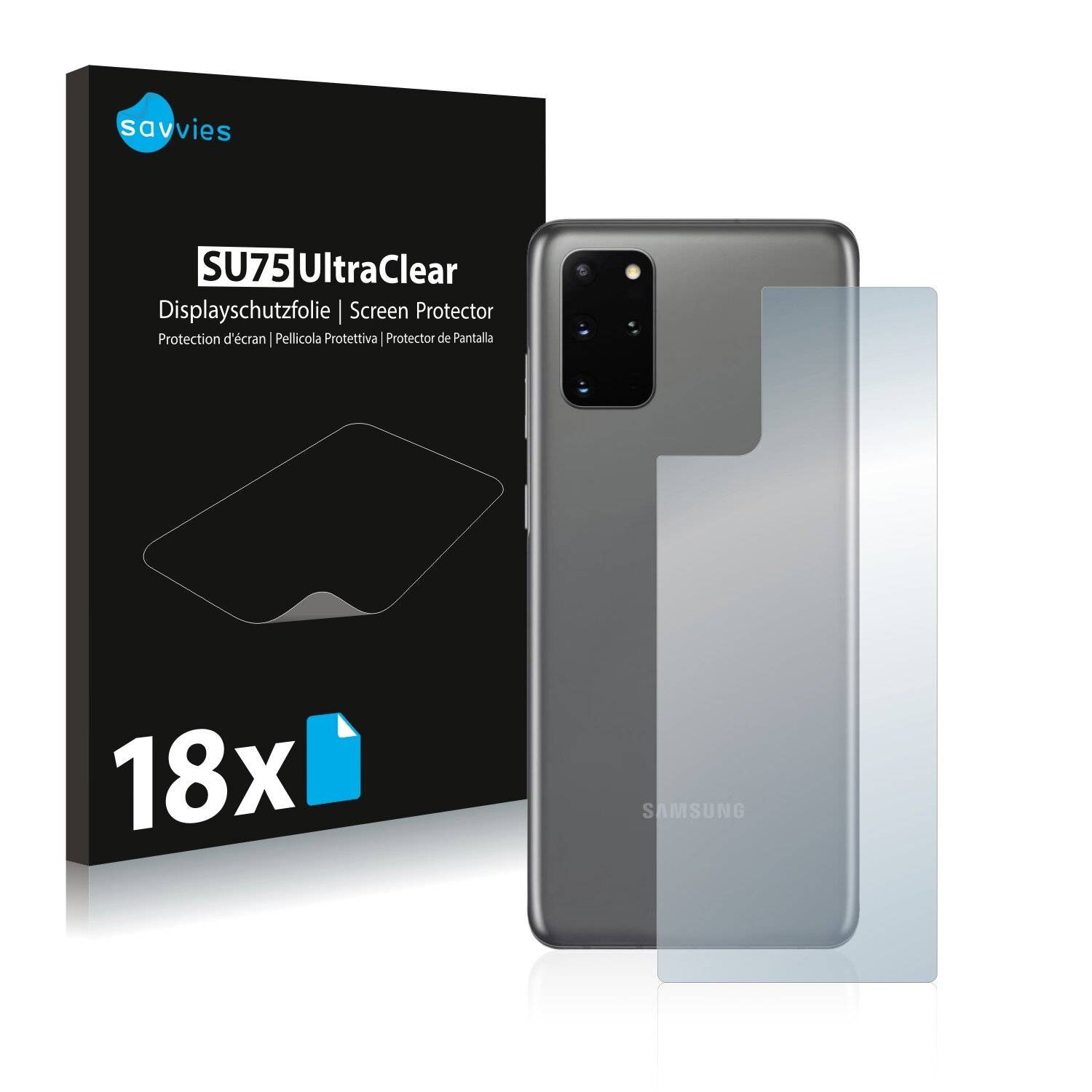 18x Savvies SU75 Displayschutzfolie für Samsung Galaxy S20 Plus