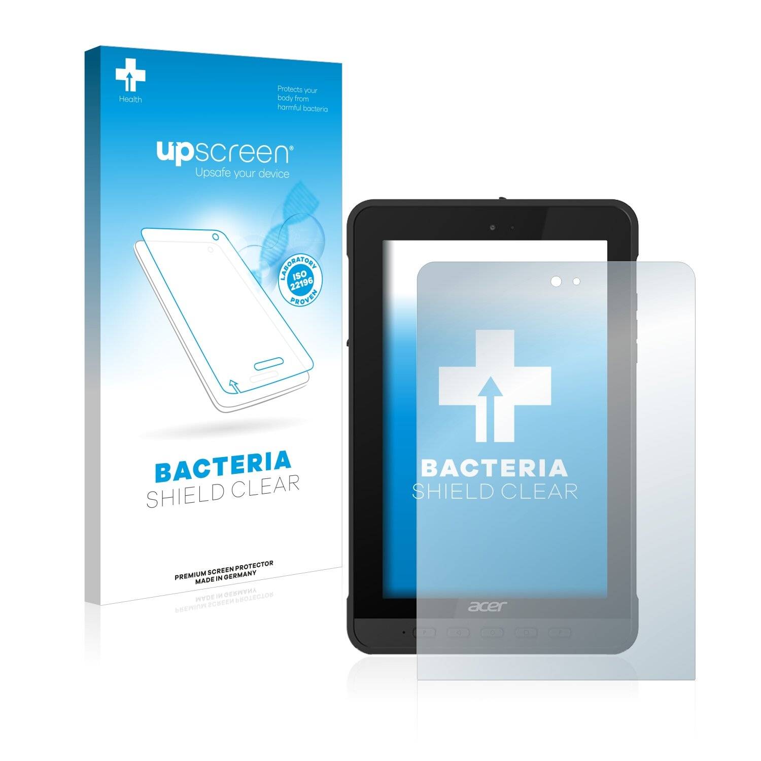 upscreen Bacteria Shield Clear Premium Antibakterielle Displayschutzfolie für Acer Enduro T1