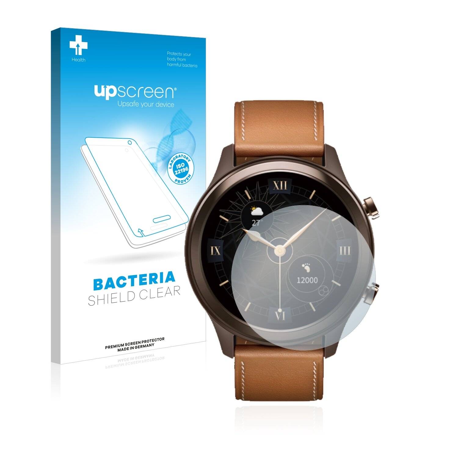 upscreen Bacteria Shield Clear Premium Antibakterielle Displayschutzfolie für Vivo Watch (42