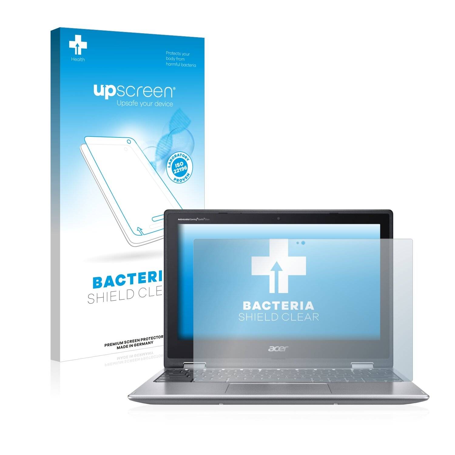 upscreen Bacteria Shield Clear Premium Antibakterielle Displayschutzfolie für Acer