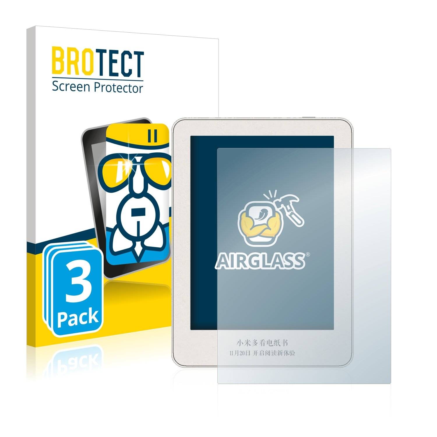 3x BROTECT AirGlass Schutzglas Folie für Xiaomi Mi