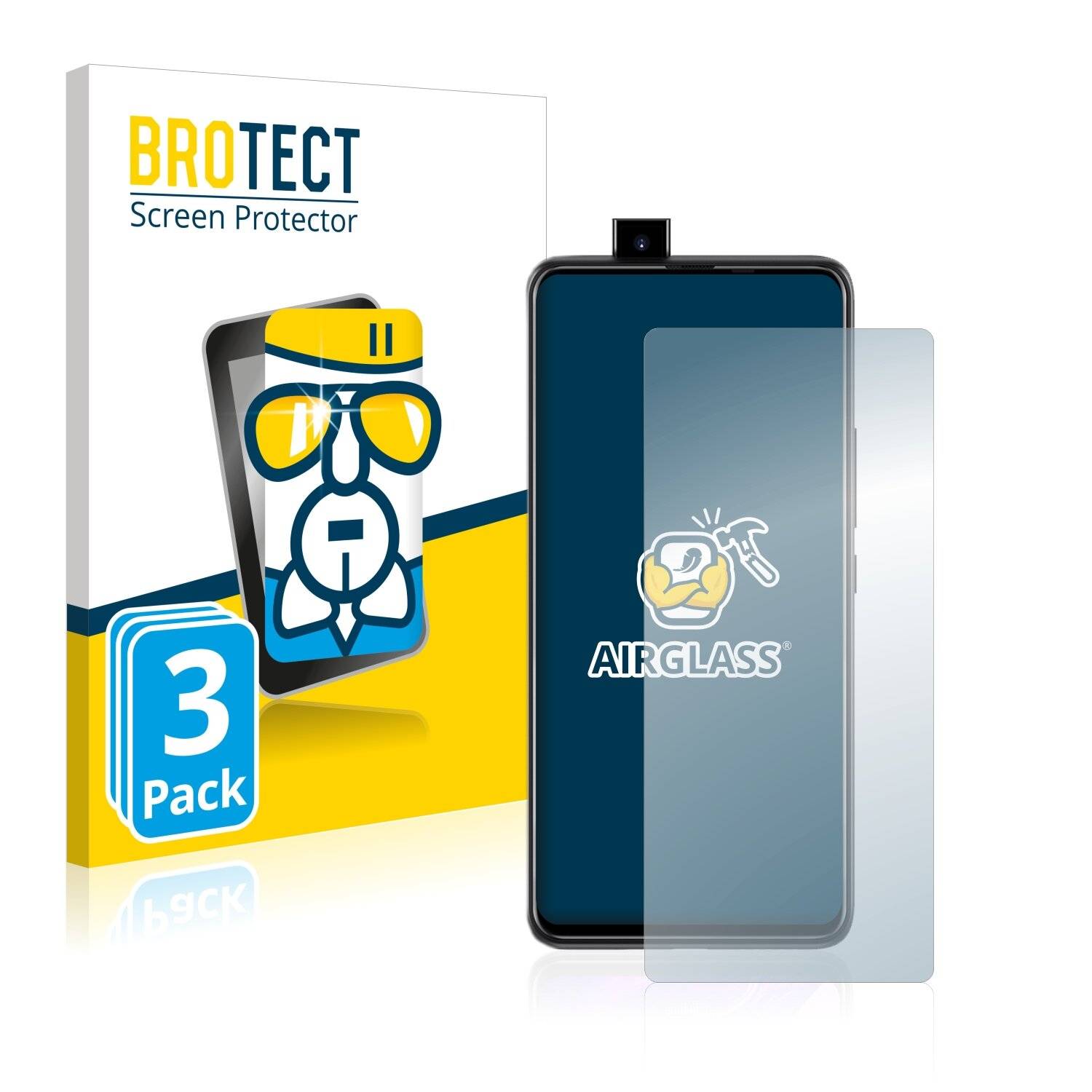 3x BROTECT AirGlass Schutzglas Folie für Umidigi S5