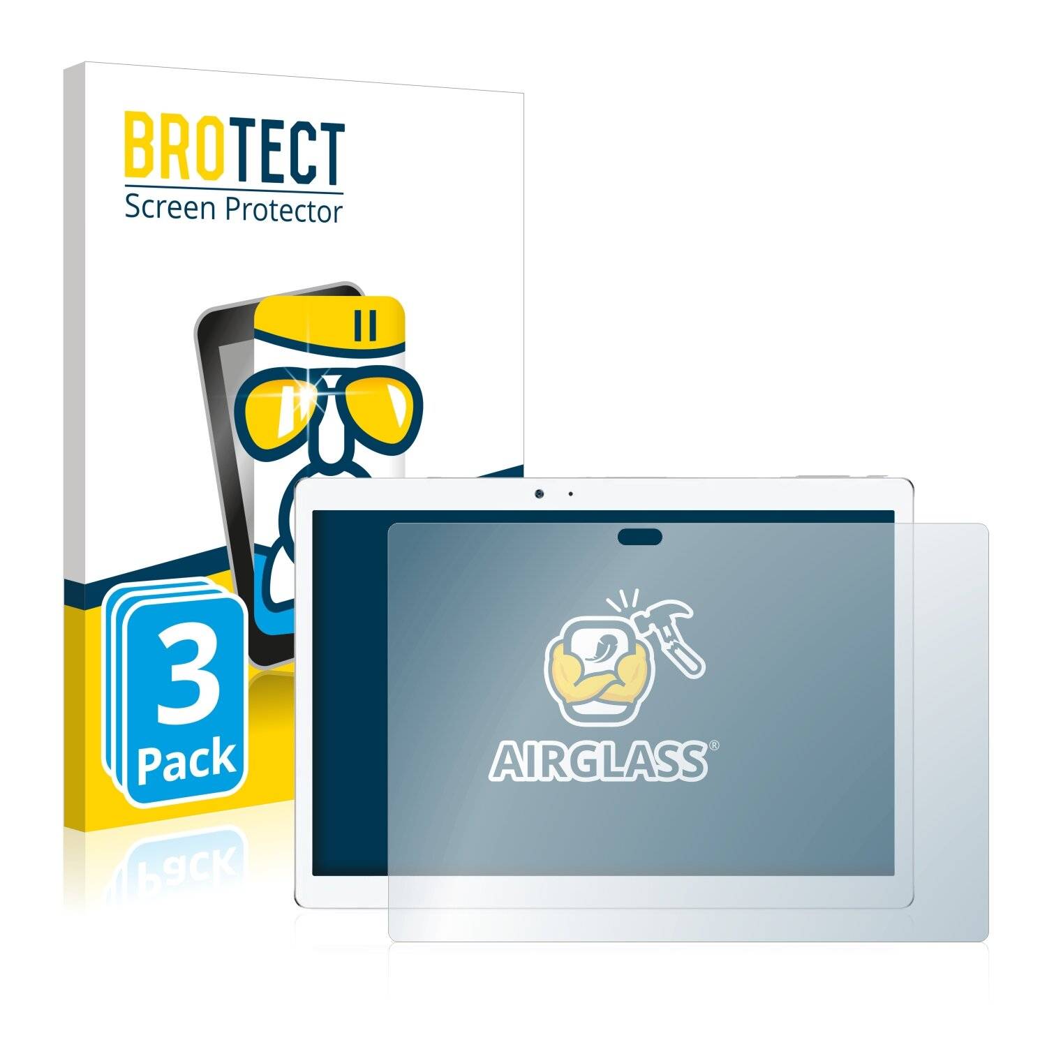 3x BROTECT AirGlass Schutzglas Folie für Telcast