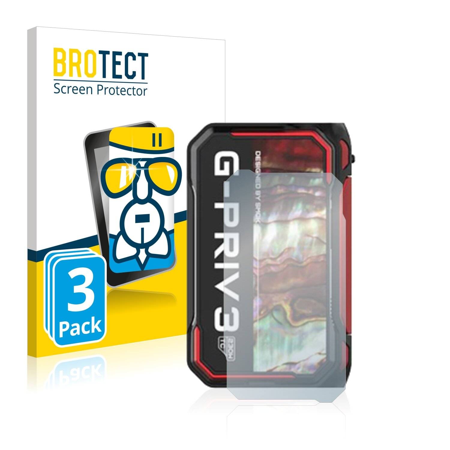 3x BROTECT AirGlass Schutzglas Folie für Smok G-Priv 3