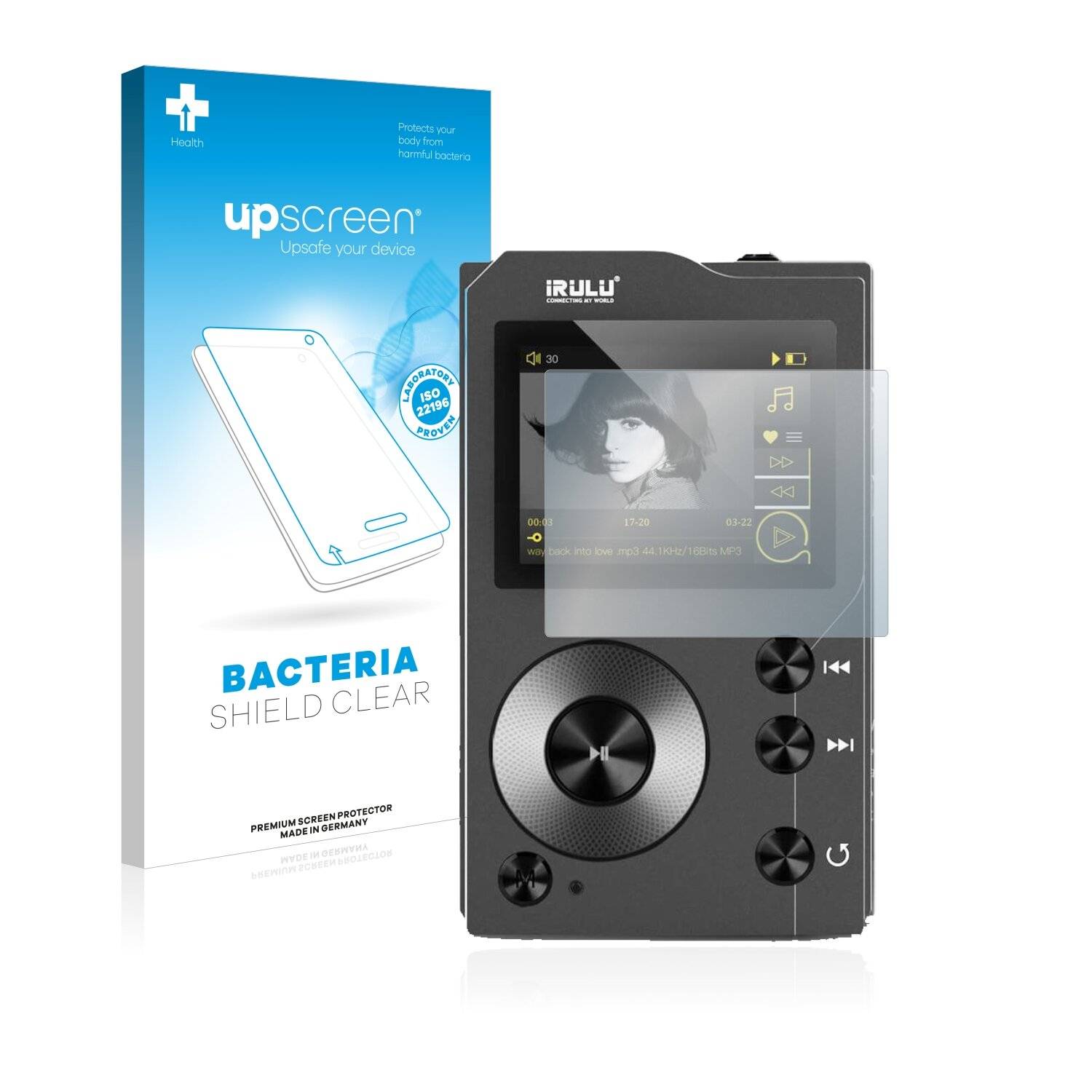 upscreen Bacteria Shield Clear Premium Antibakterielle Displayschutzfolie für Surfans