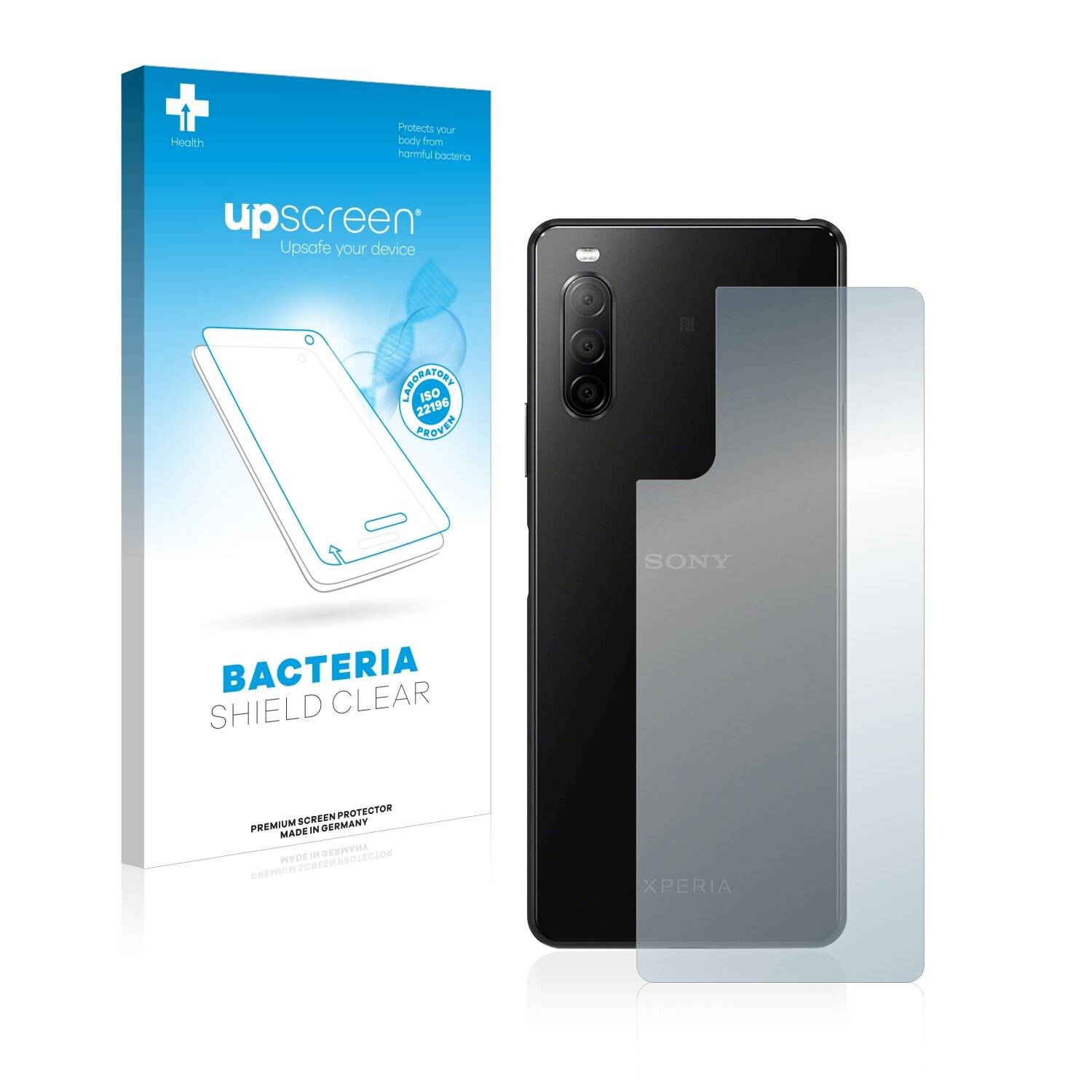 upscreen Bacteria Shield Clear Premium Antibakterielle Displayschutzfolie für Sony Xperia 10