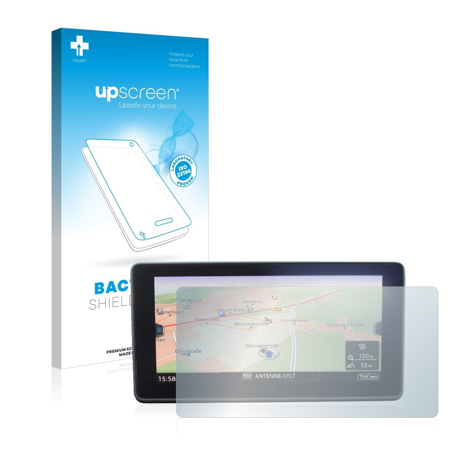 upscreen Bacteria Shield Clear Premium Antibakterielle Displayschutzfolie für Audi Q2 GA