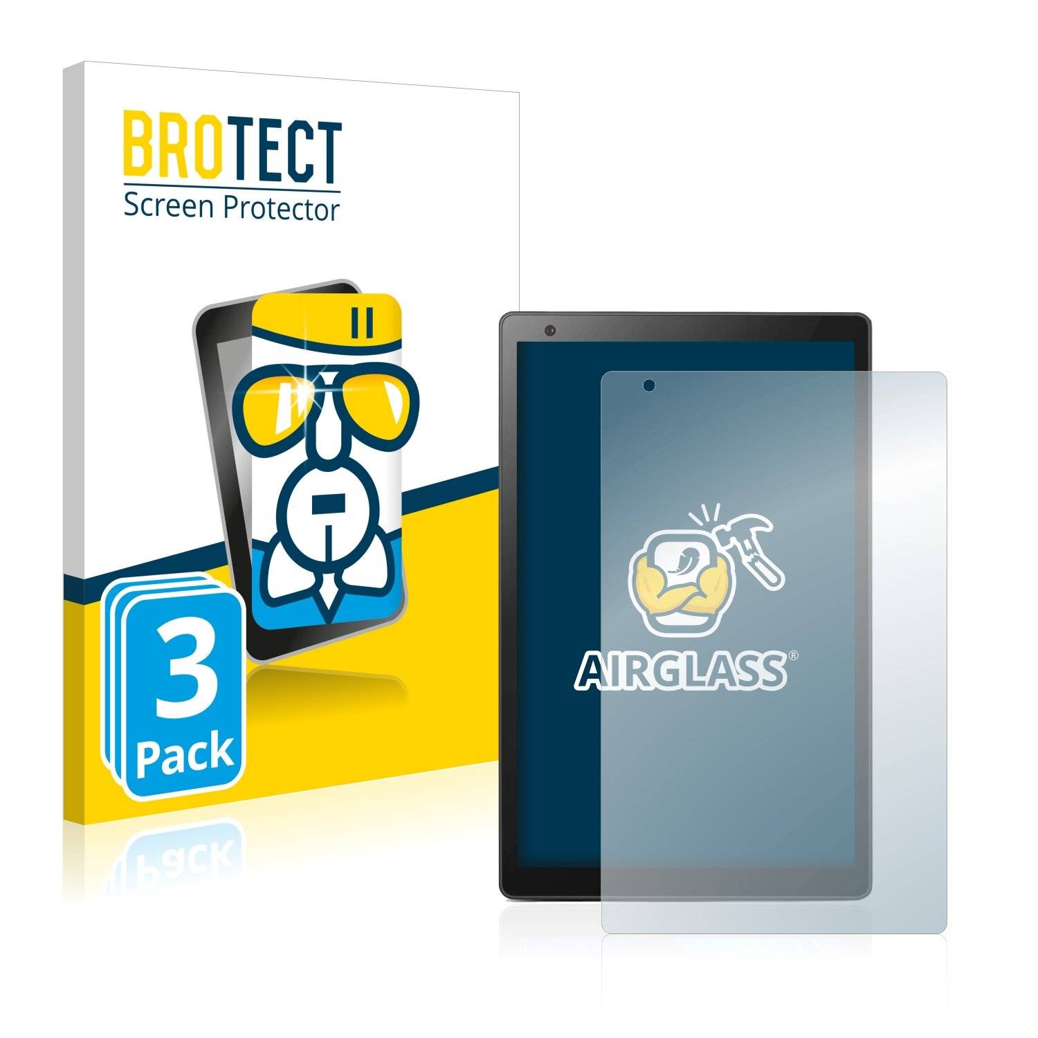 3x BROTECT AirGlass Schutzglas Folie für Vankyo MatrixPad