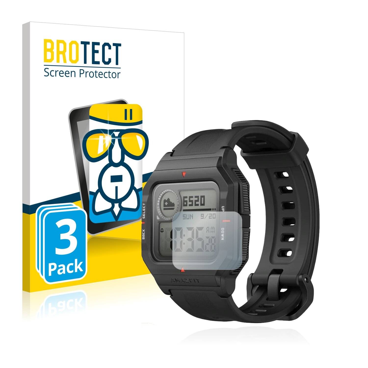 3x BROTECT AirGlass Schutzglas Folie für Huami Amazfit