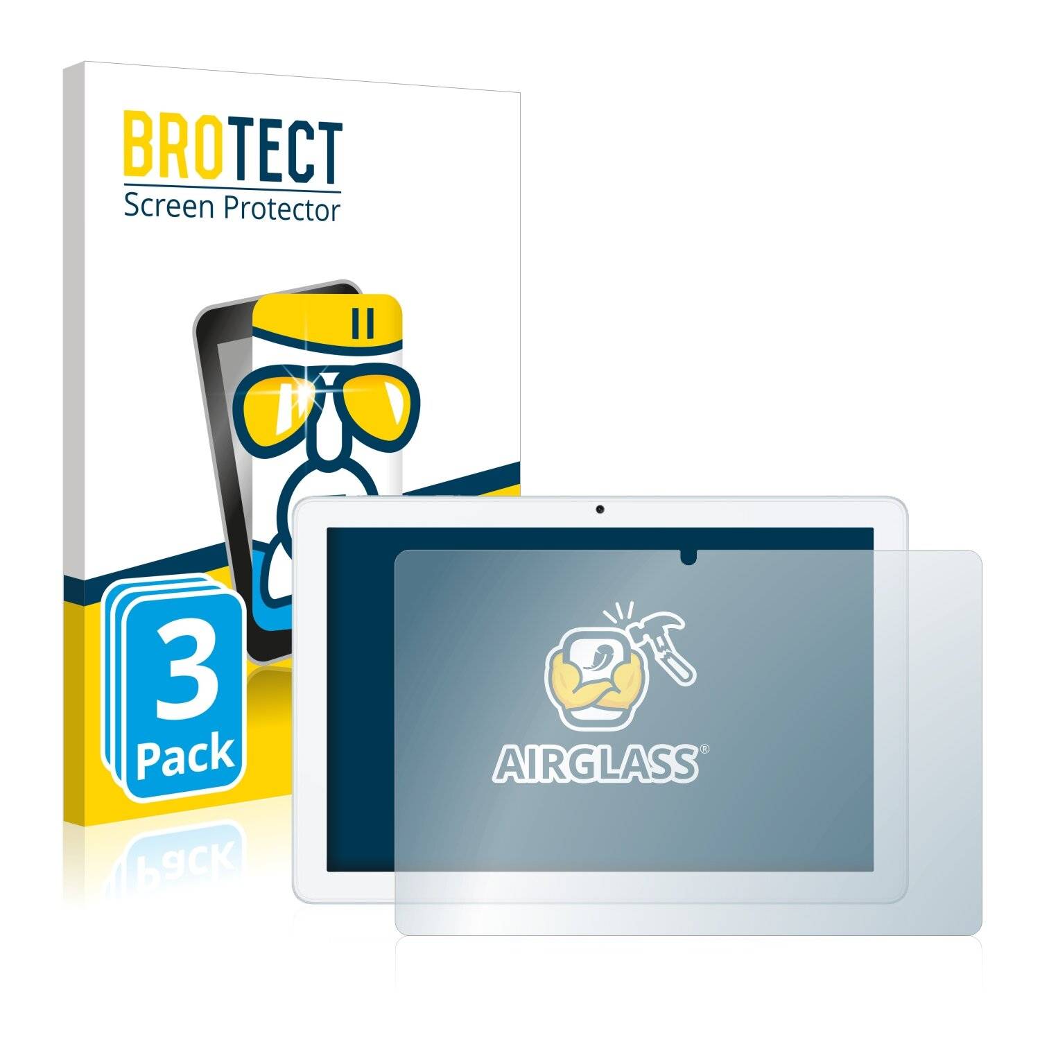 3x BROTECT AirGlass Schutzglas Folie für Honor Pad