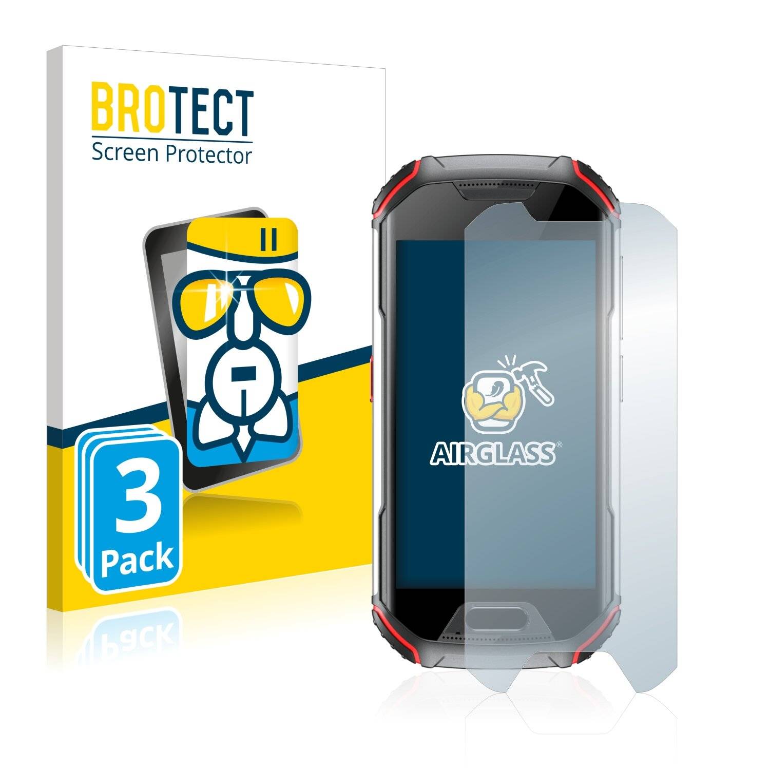 3x BROTECT AirGlass Schutzglas Folie für Unihertz Atom