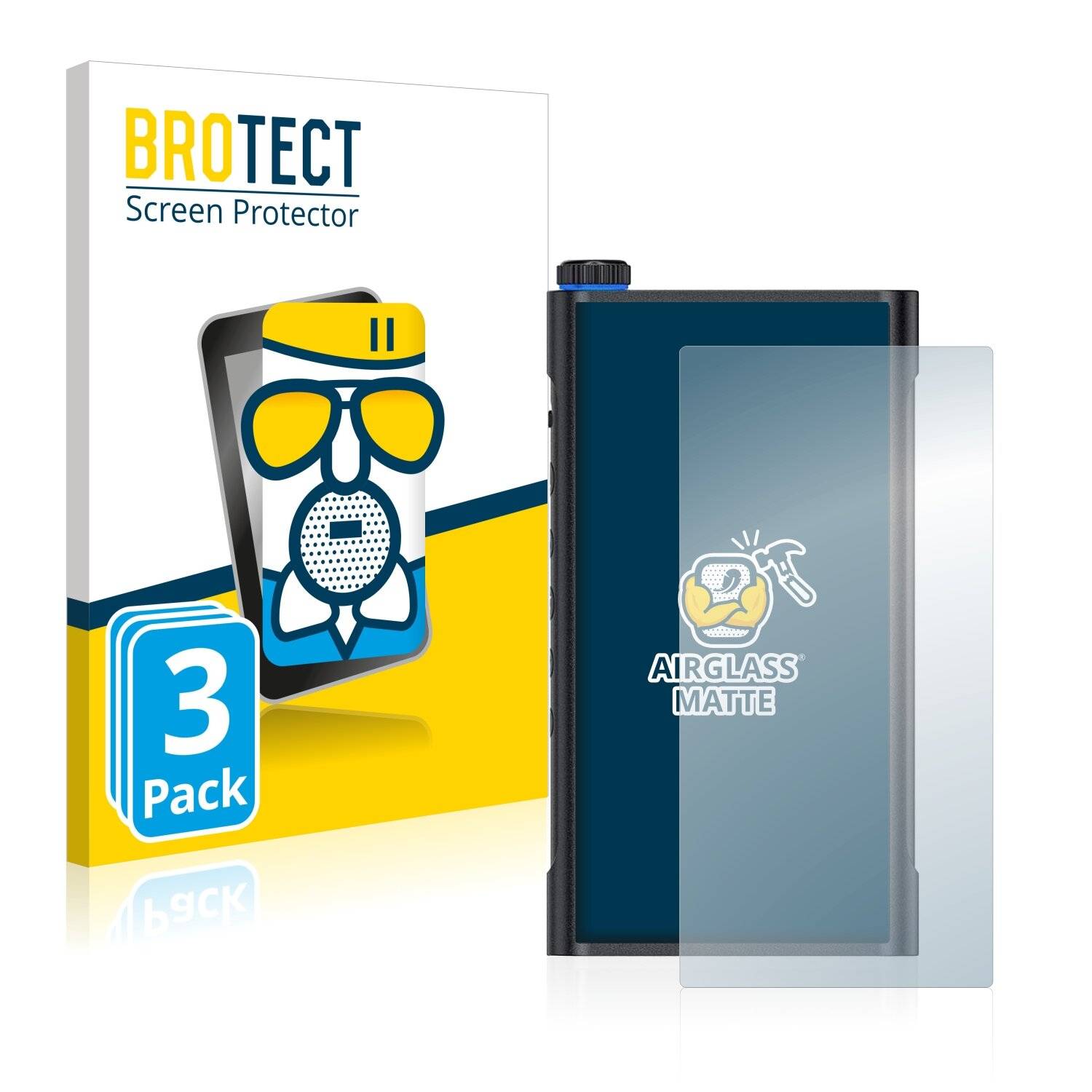 3x BROTECT AirGlass Matte Schutzglas Folie für FiiO