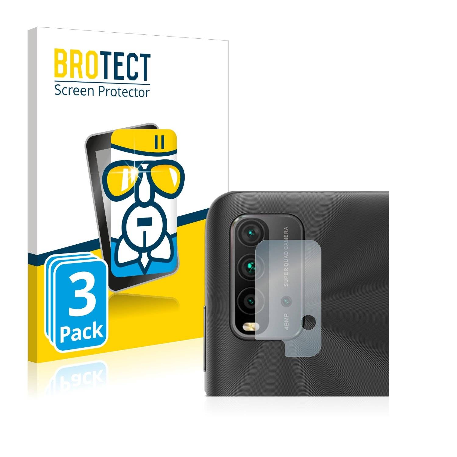 3x BROTECT AirGlass Schutzglas Folie für Xiaomi Redmi 9T (NUR