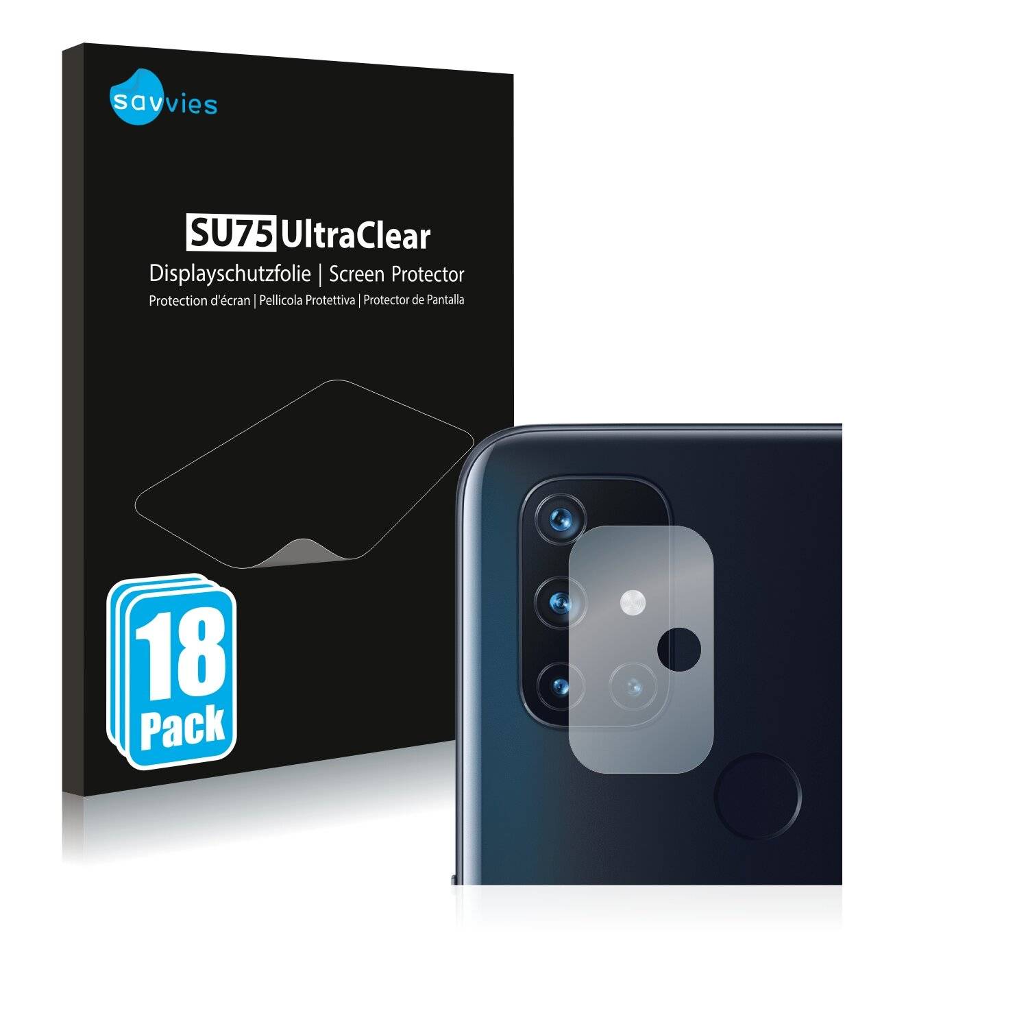 18x Savvies SU75 Displayschutzfolie für OnePlus Nord N10 5G (NUR