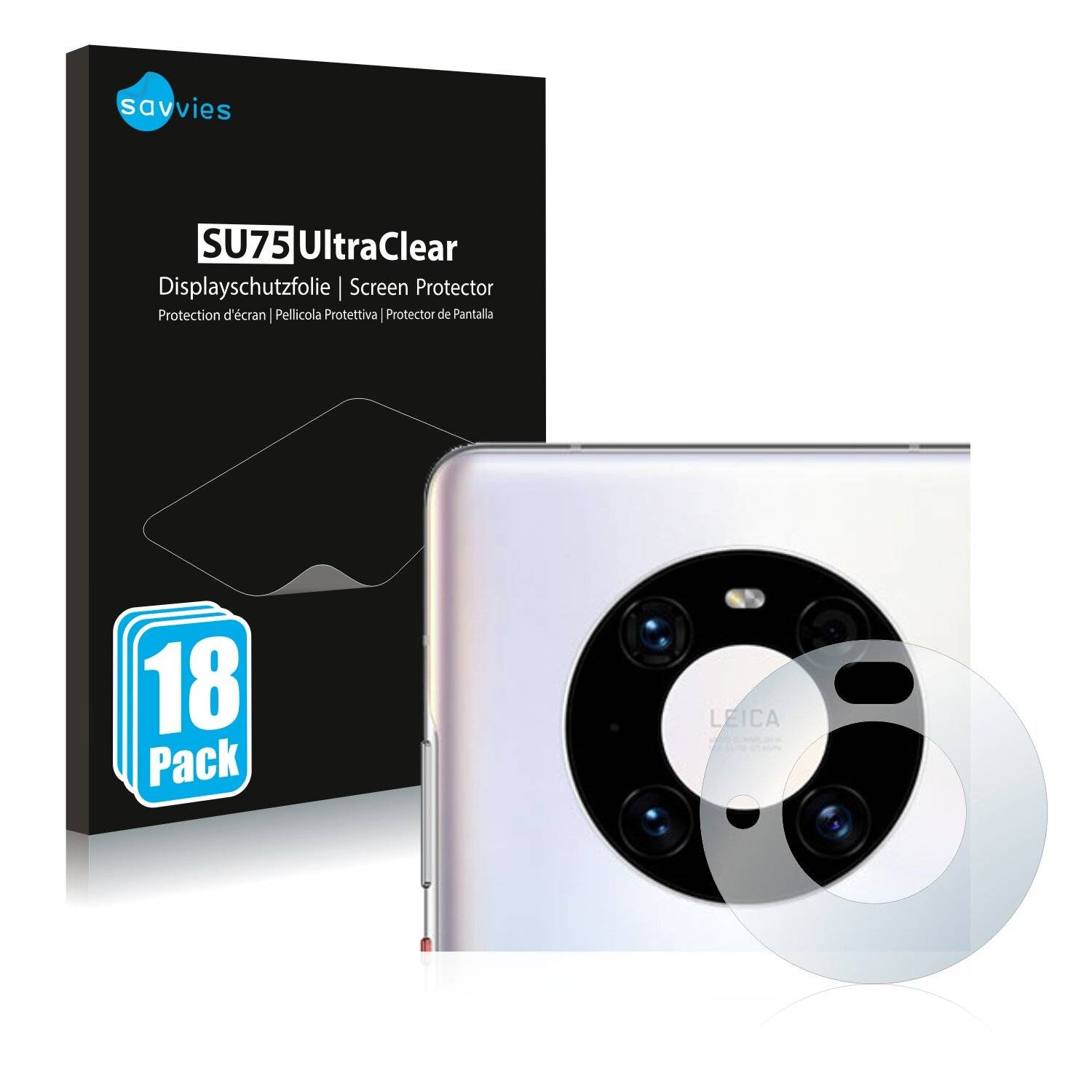18x Savvies SU75 Displayschutzfolie für Huawei Mate 40 Pro Plus (NUR