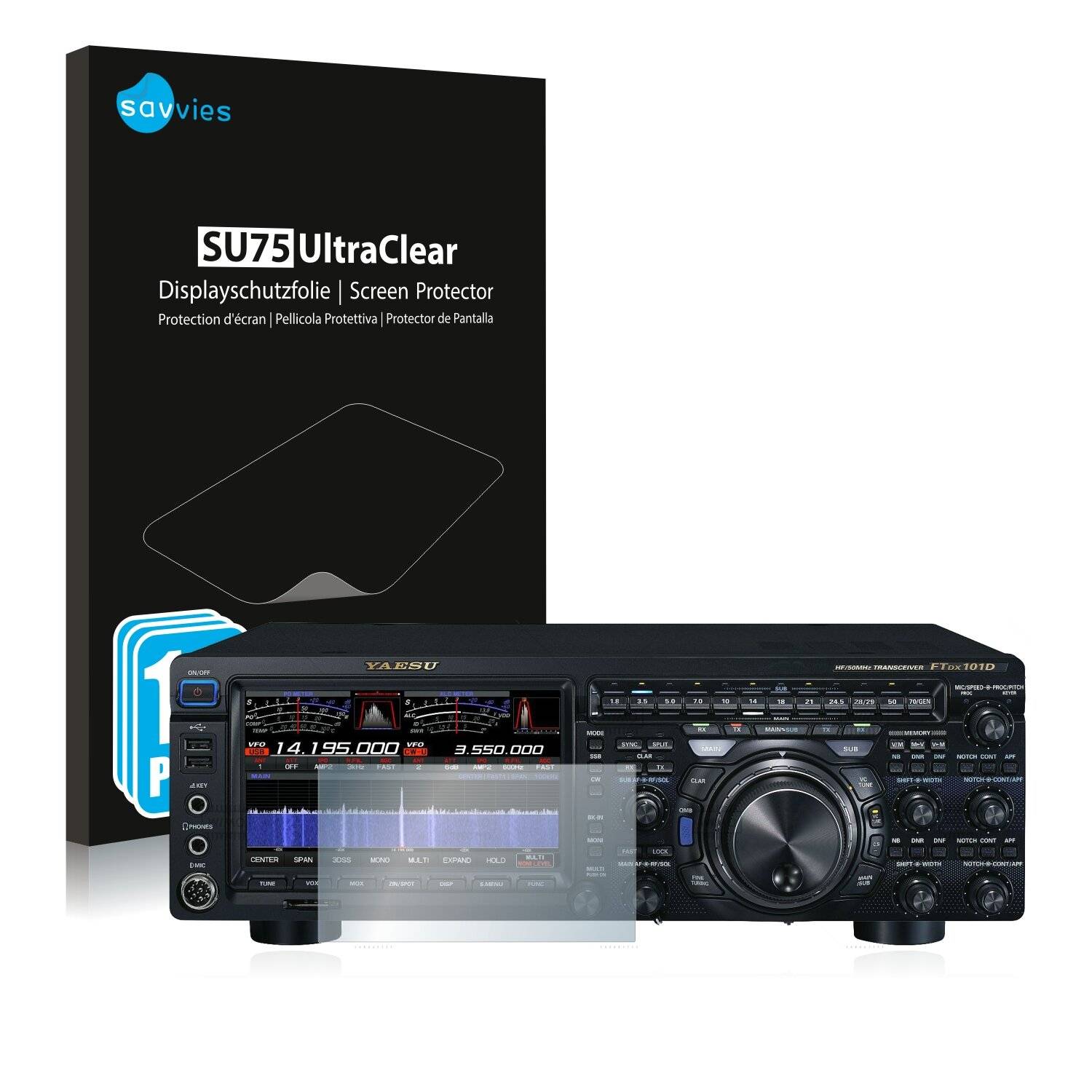 18x Savvies SU75 Displayschutzfolie für Yaesu