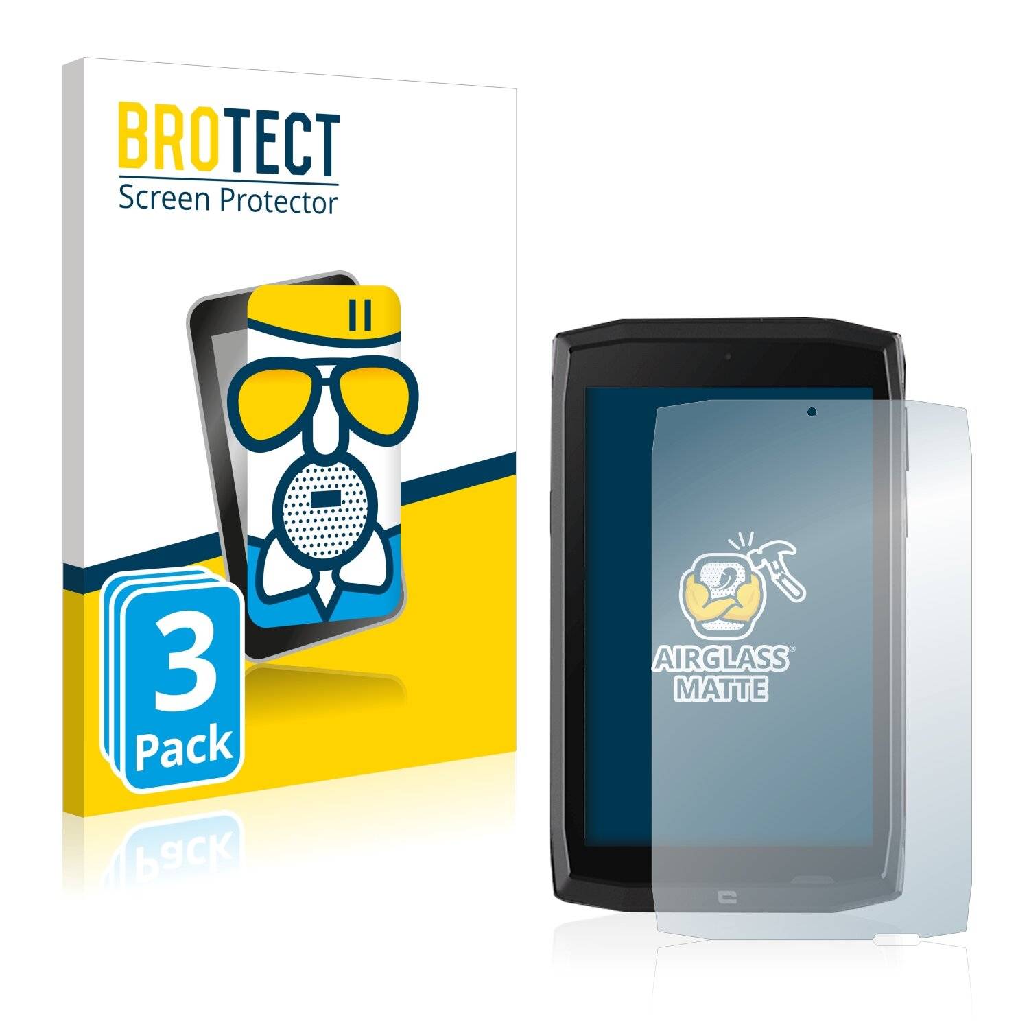 3x BROTECT AirGlass Matte Schutzglas Folie für Crosscall Core