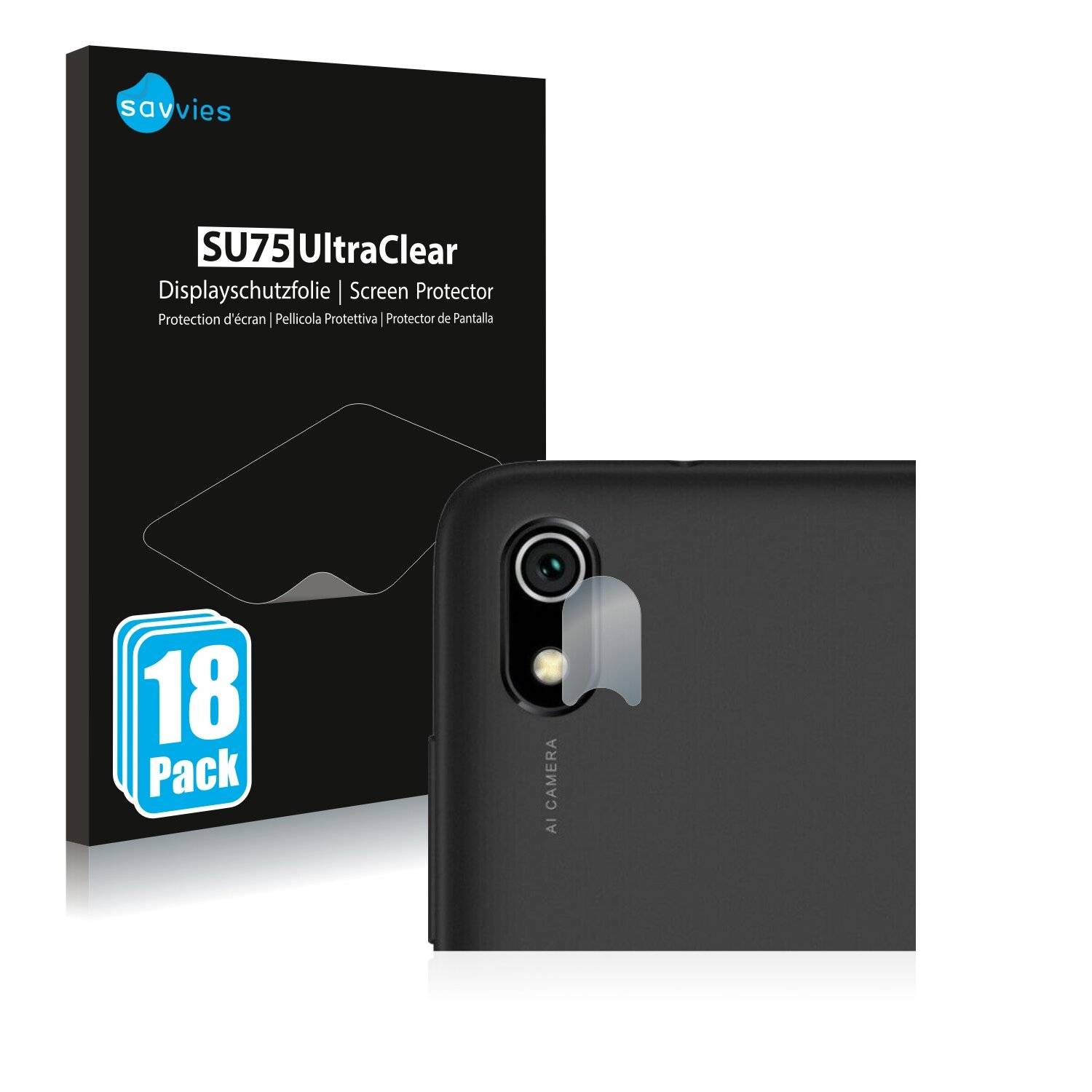 18x Savvies SU75 Displayschutzfolie für Xiaomi Redmi 7A (NUR