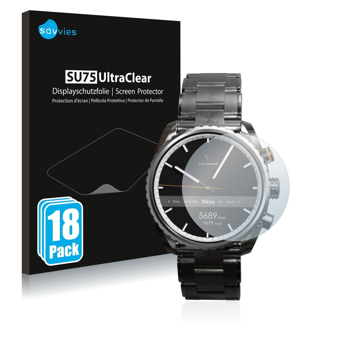 18x Savvies SU75 Displayschutzfolie für Leitners Ad